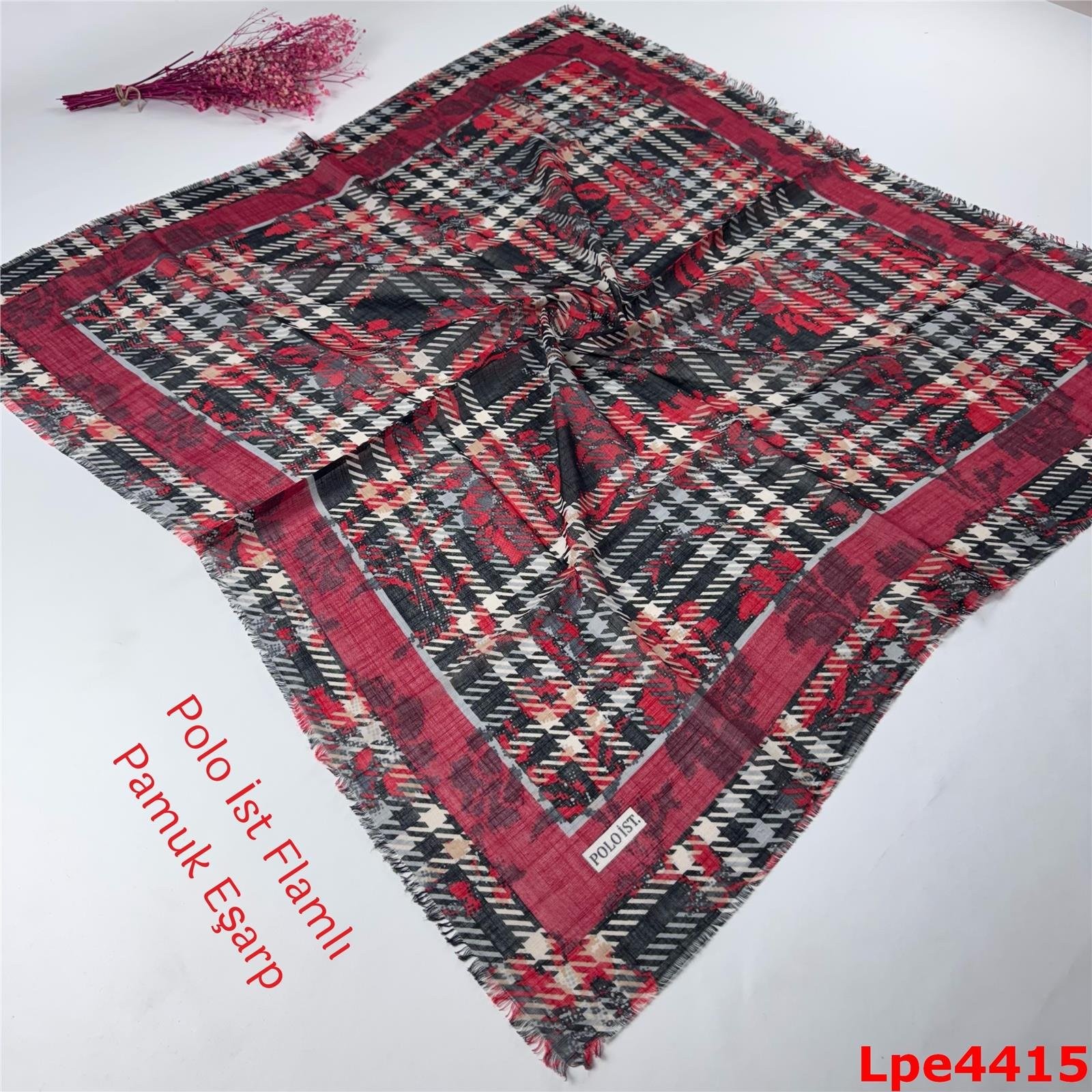 N-117 Polo İst Flamlı Pamuk Eşarp