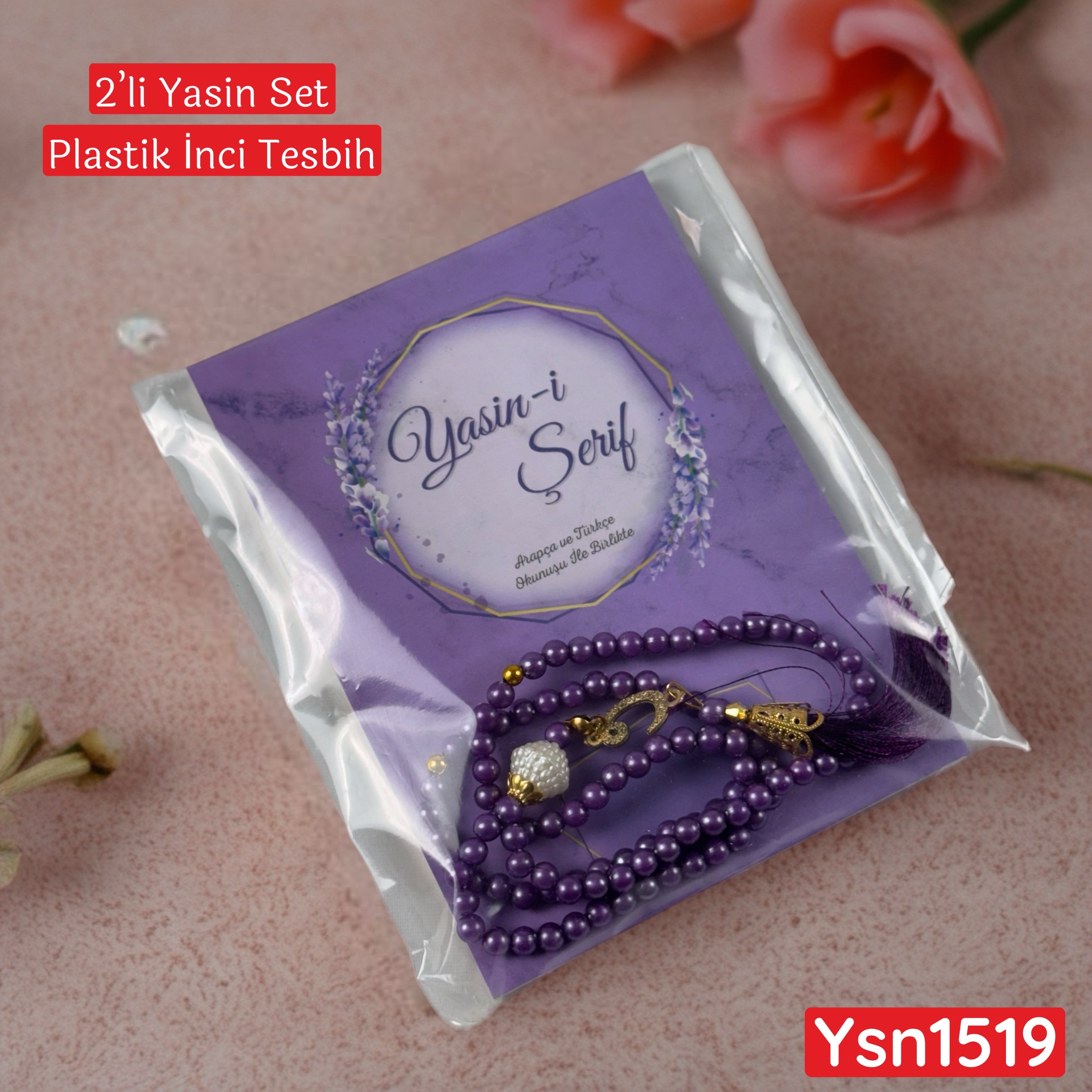 ZU-011 80 Sayfa Yasin Kitabı Plastik İnci Tesbih Set