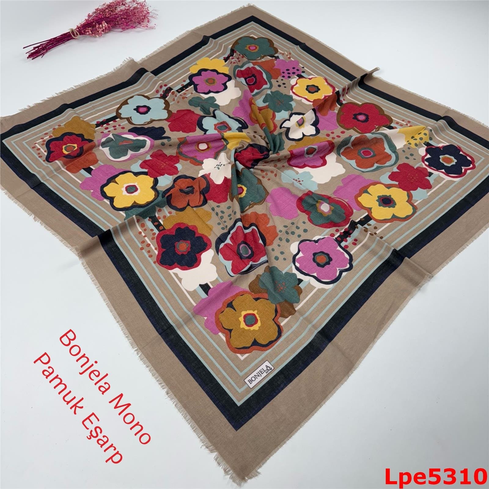 O-051 Bonjela Mono Pamuk Eşarp