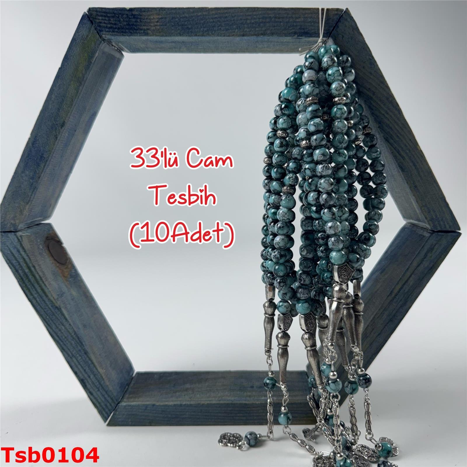 ZZ-210 33'lü Cam Tesbih (10 ADET)