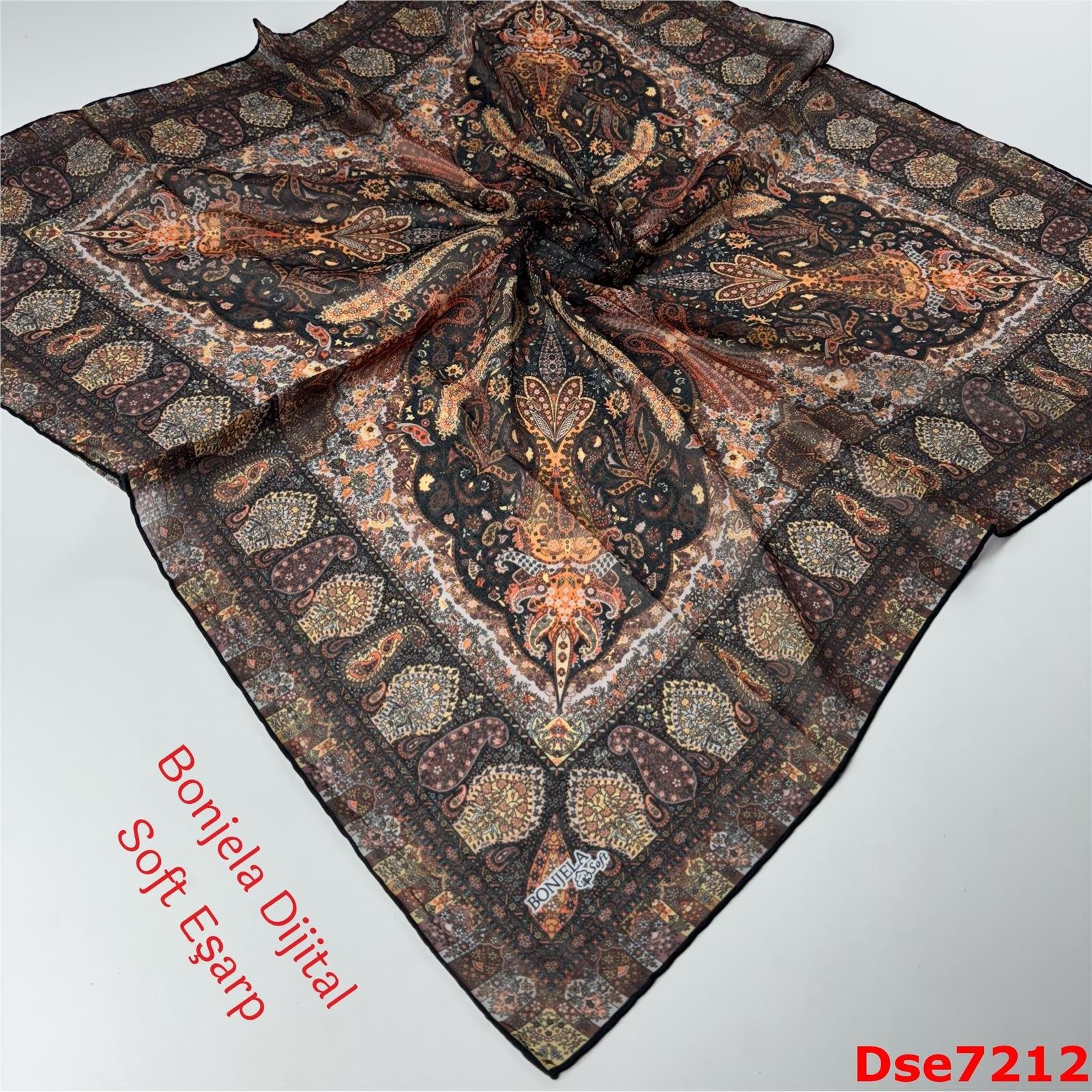 S-068 Bonjela Dijital Soft Eşarp