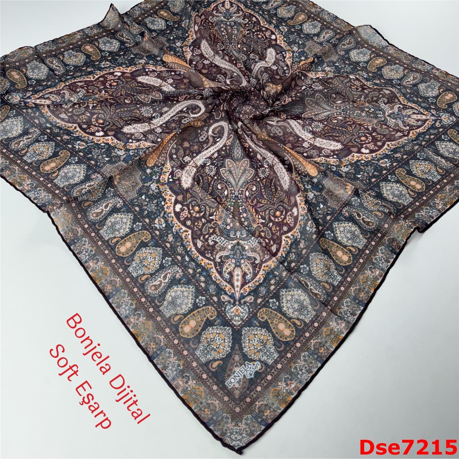 S-071 Bonjela Dijital Soft Eşarp