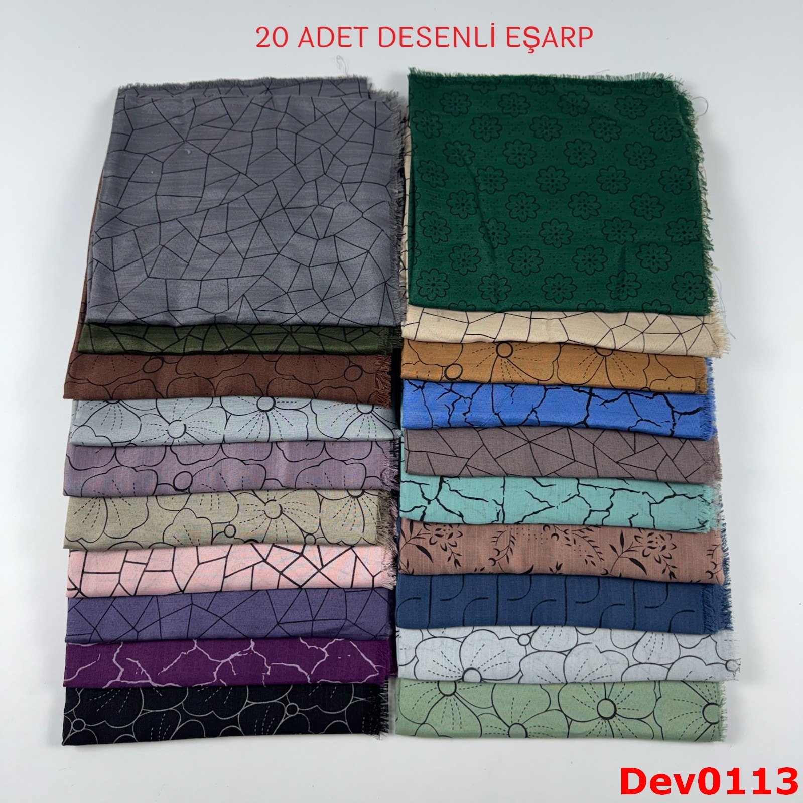 KAMPANYA.. 20 Adet Desenli Eşarp