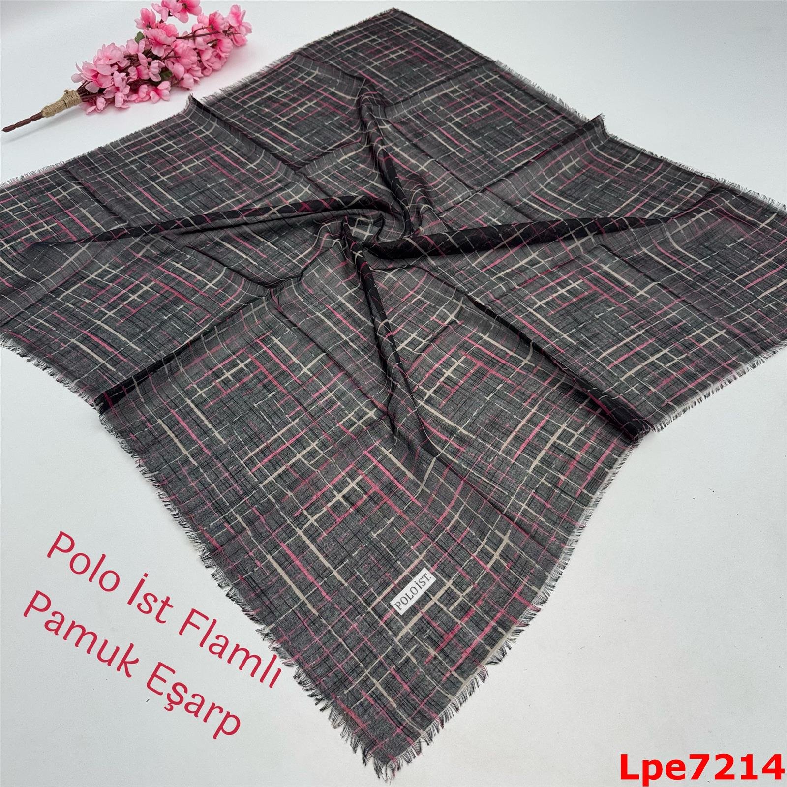 O-056 Polo İst Flamlı Pamuk Eşarp