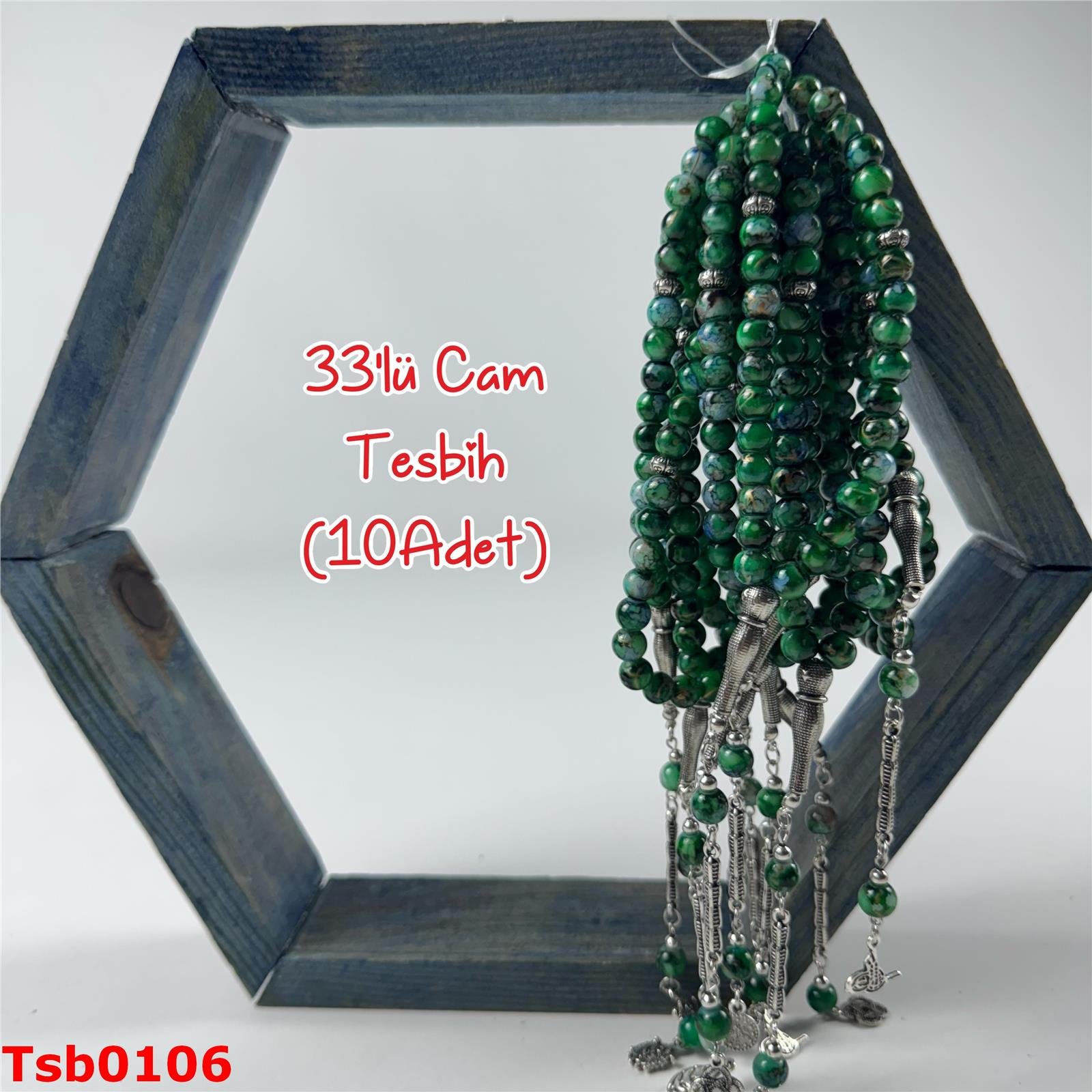 ZZ-212 33'lü Cam Tesbih (10 ADET)