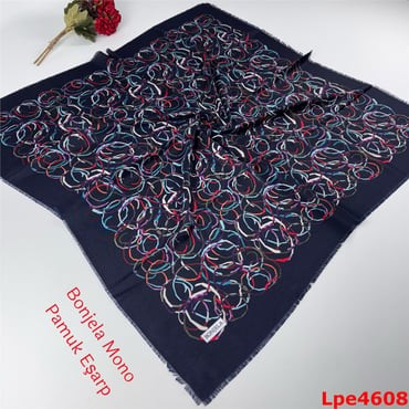 N-080 Bonjela Mono Pamuk Eşarp