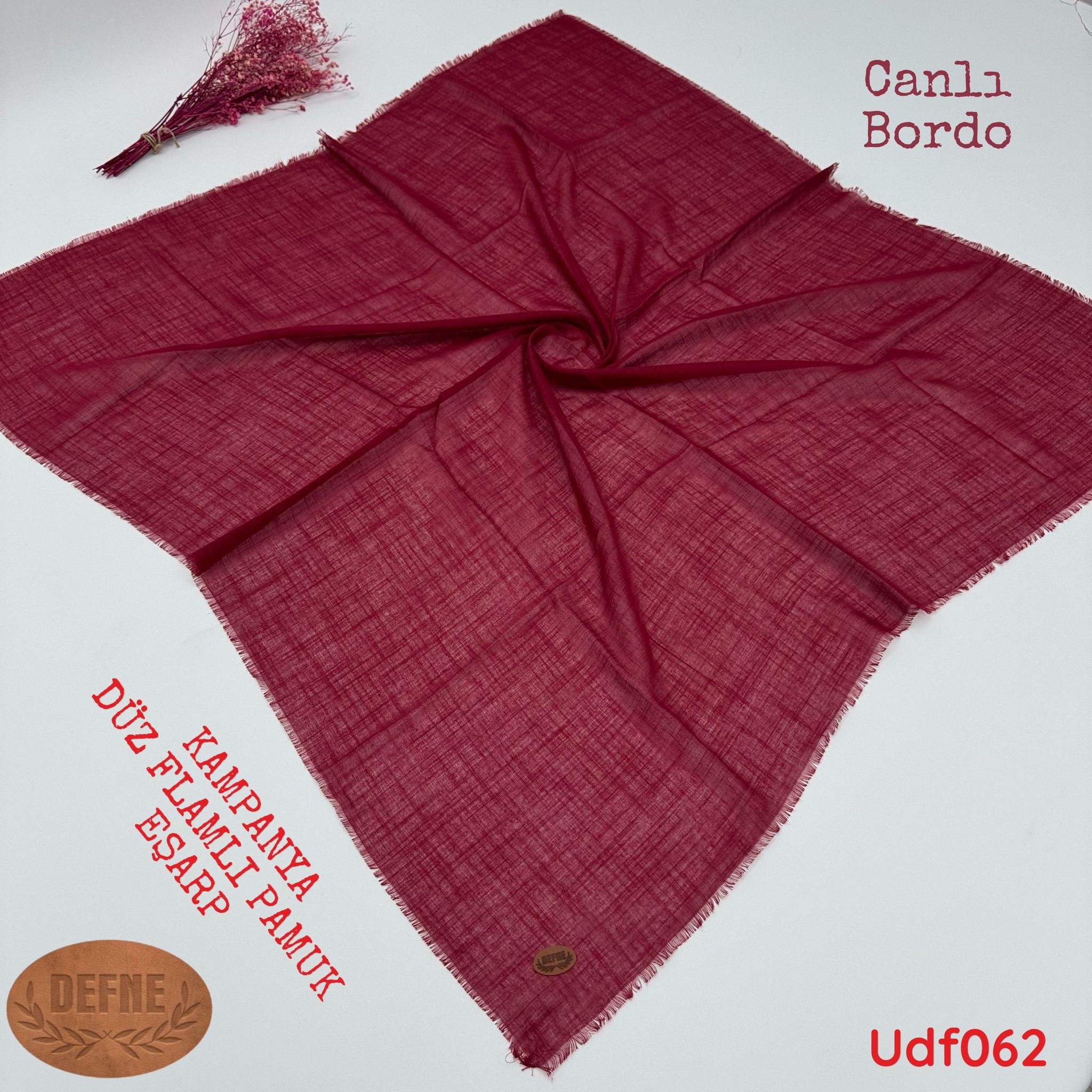 ZL-066 Kampanya Düz Flamlı Eşarp