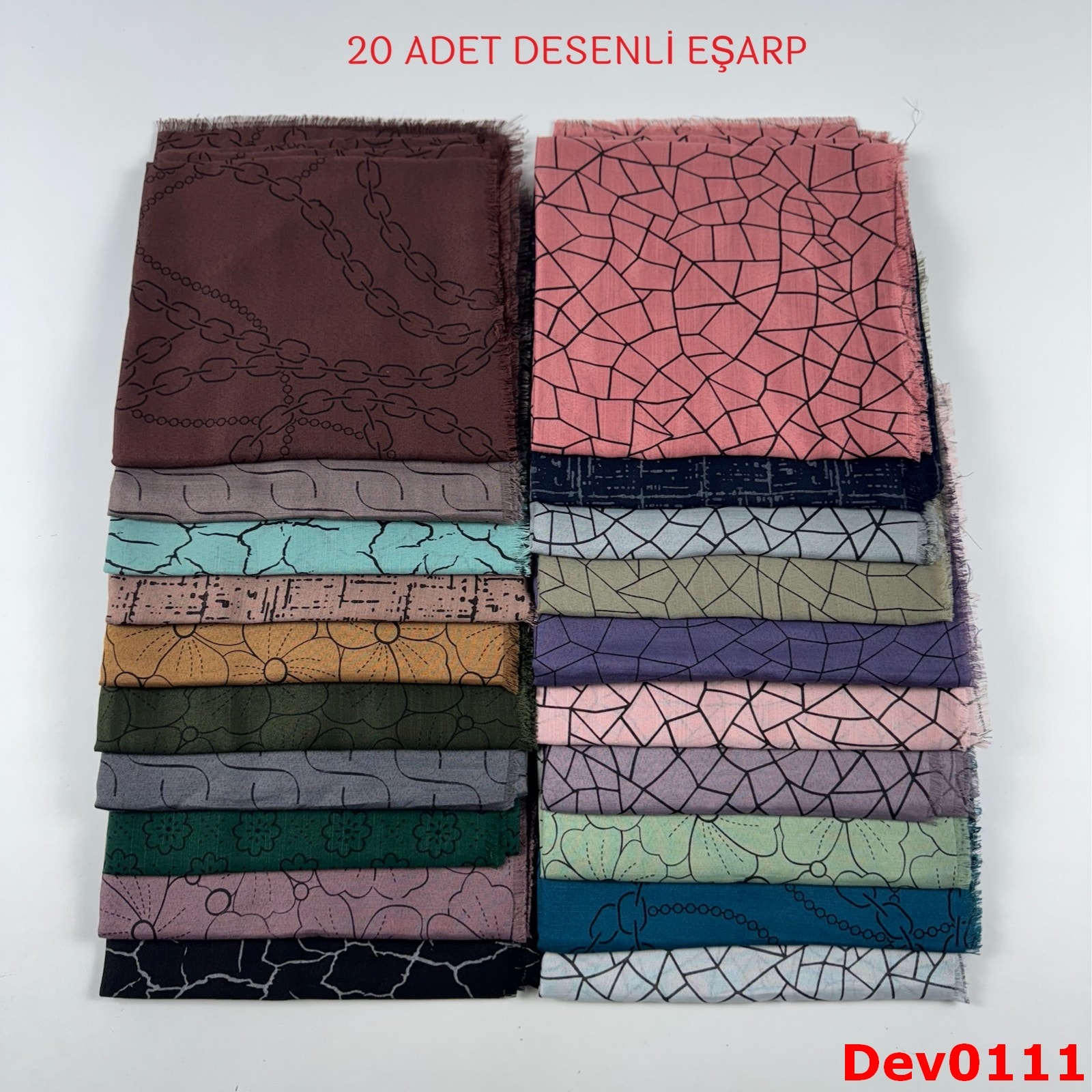 KAMPANYA.. 20 Adet Desenli Eşarp