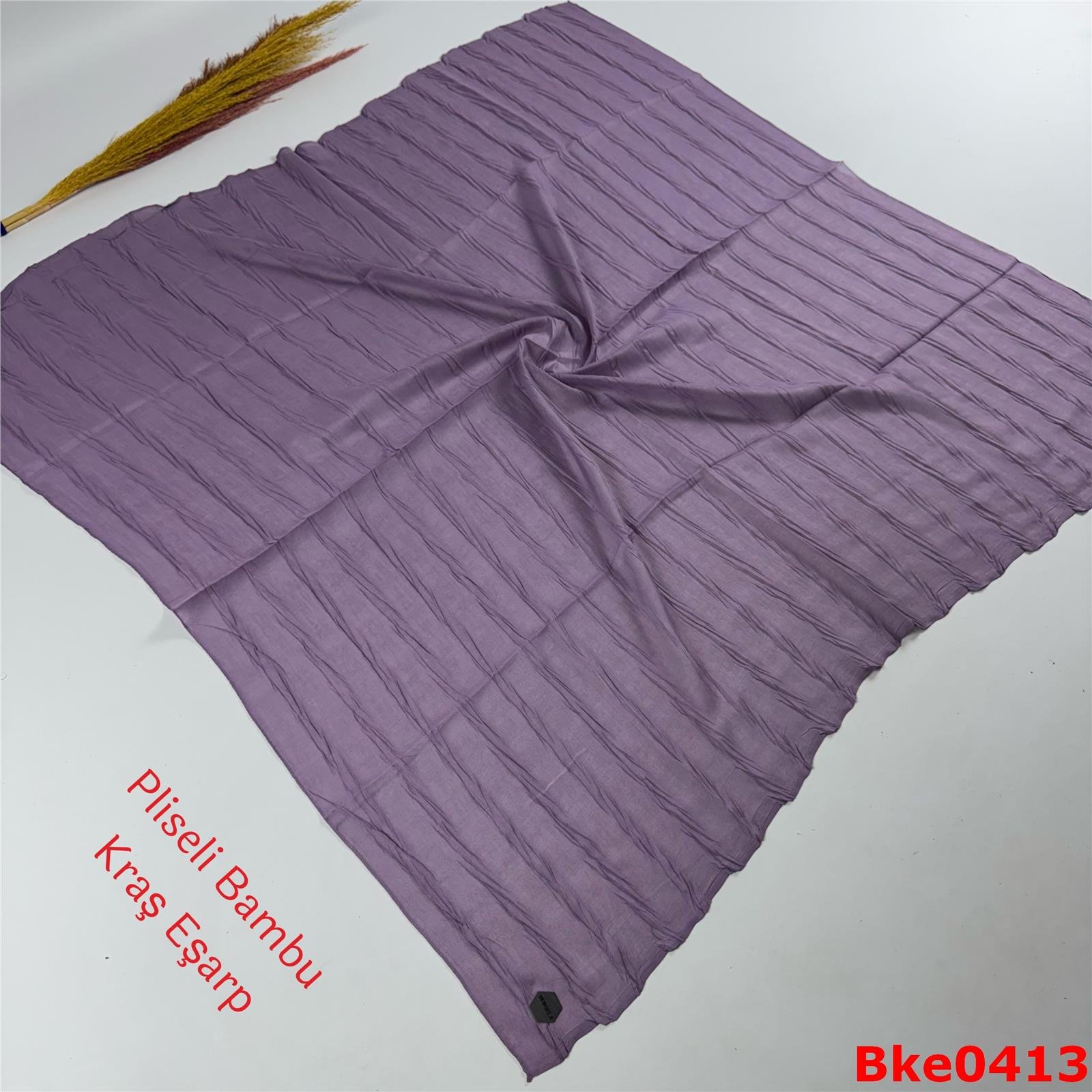 J-145 Pliseli Bambu Kraş Eşarp