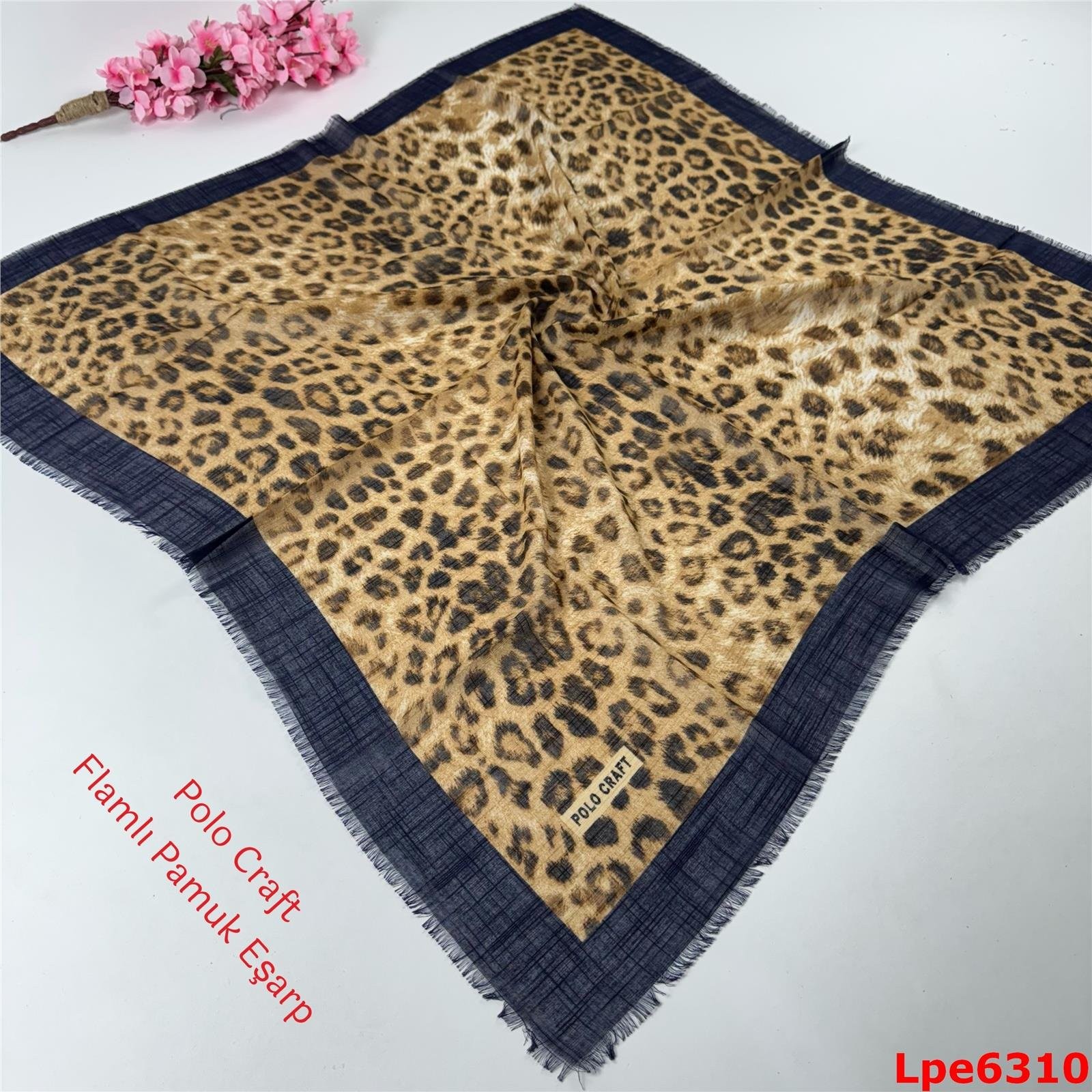N-077 Polo Craft Flamlı Pamuk Eşarp