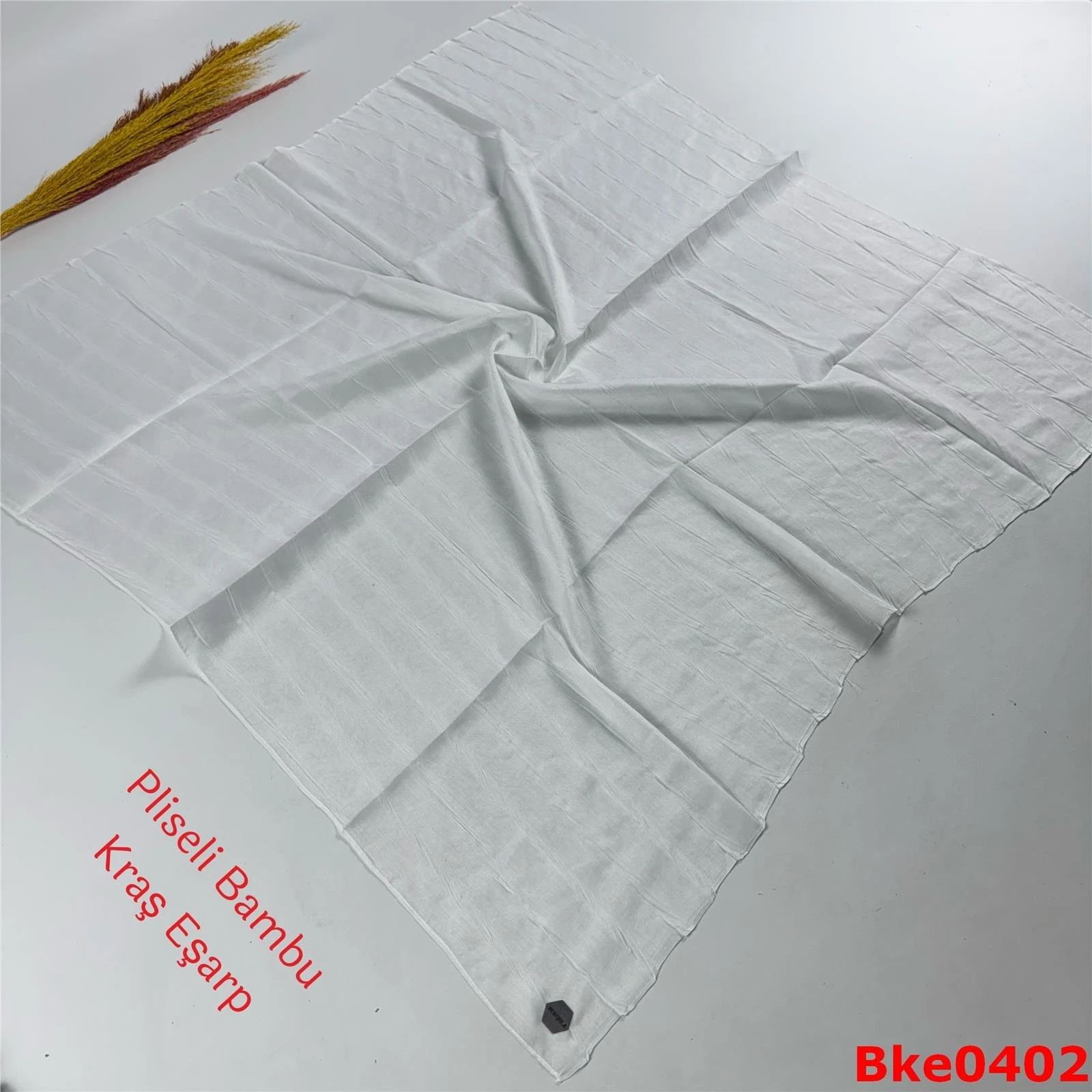 J-112 Pliseli Bambu Kraş Eşarp