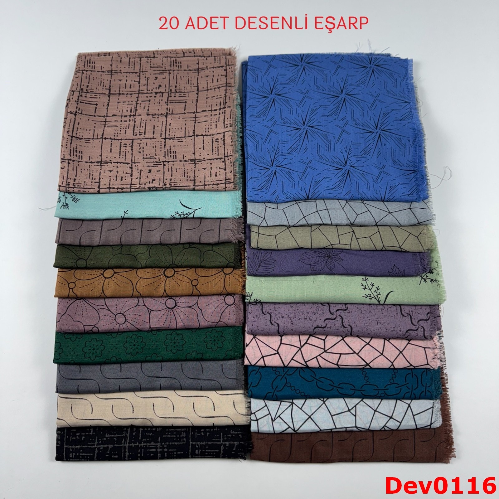 KAMPANYA.. 20 Adet Desenli Eşarp