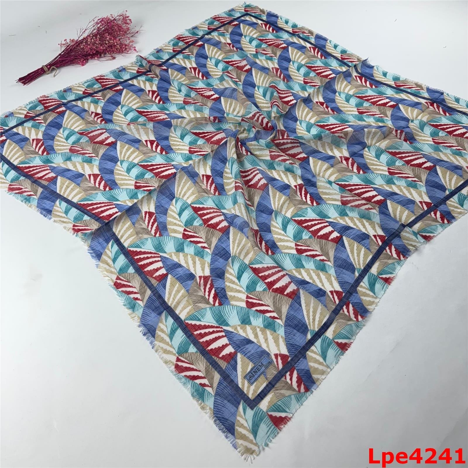L-041 Flamlı Pamuk Eşarp
