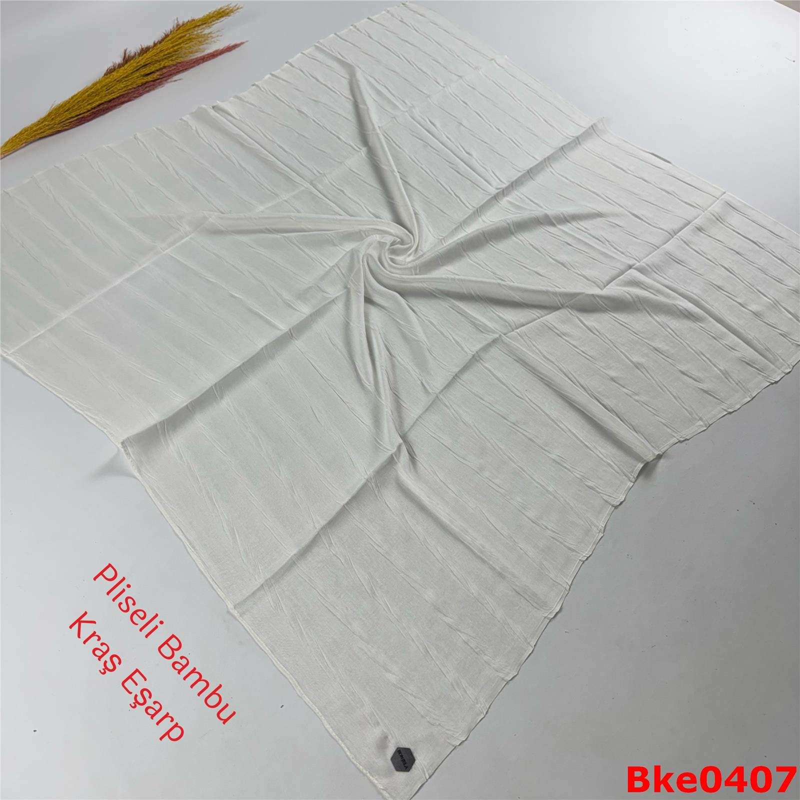 J-133 Pliseli Bambu Kraş Eşarp