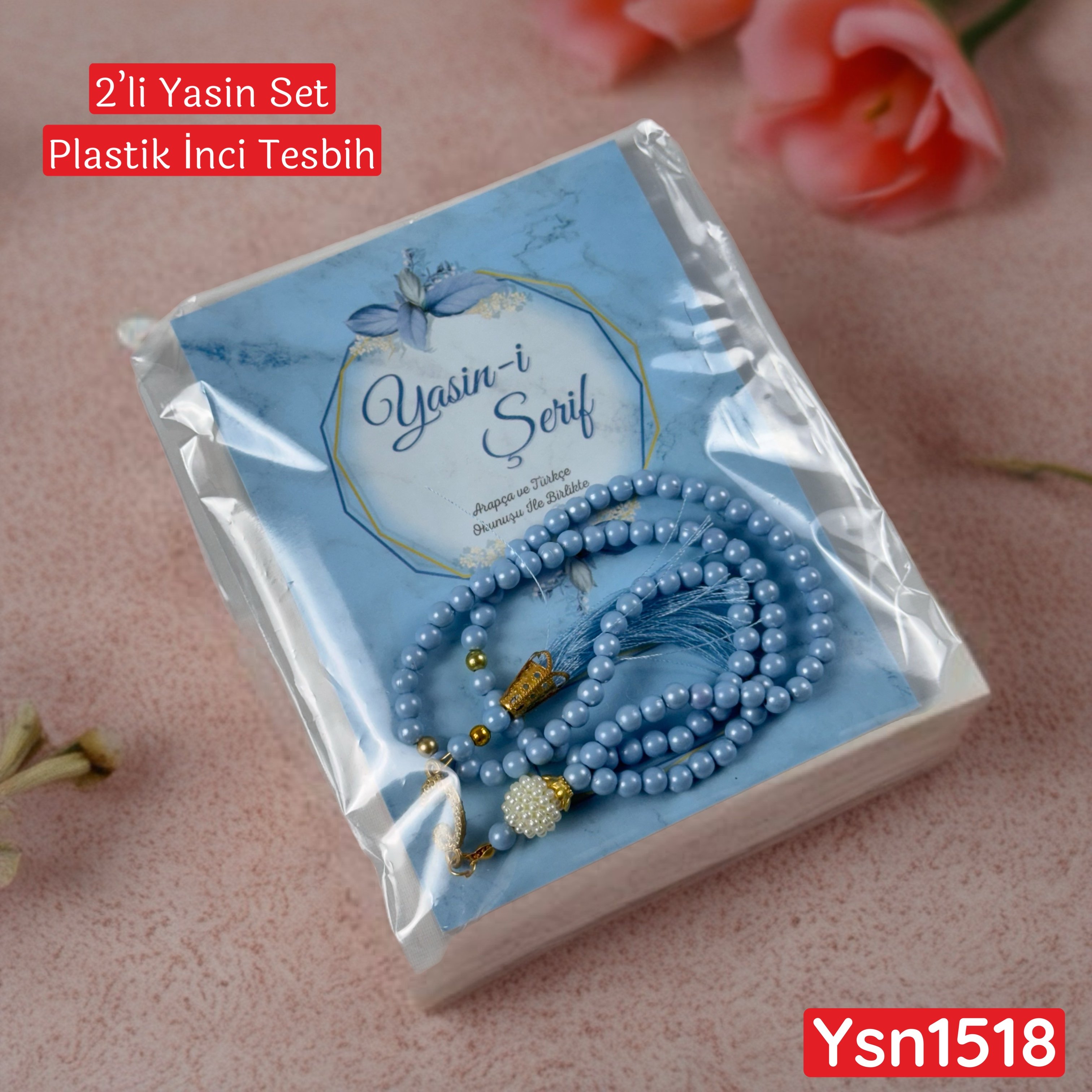 ZU-010 80 Sayfa Yasin Kitabı Plastik İnci Tesbih Set