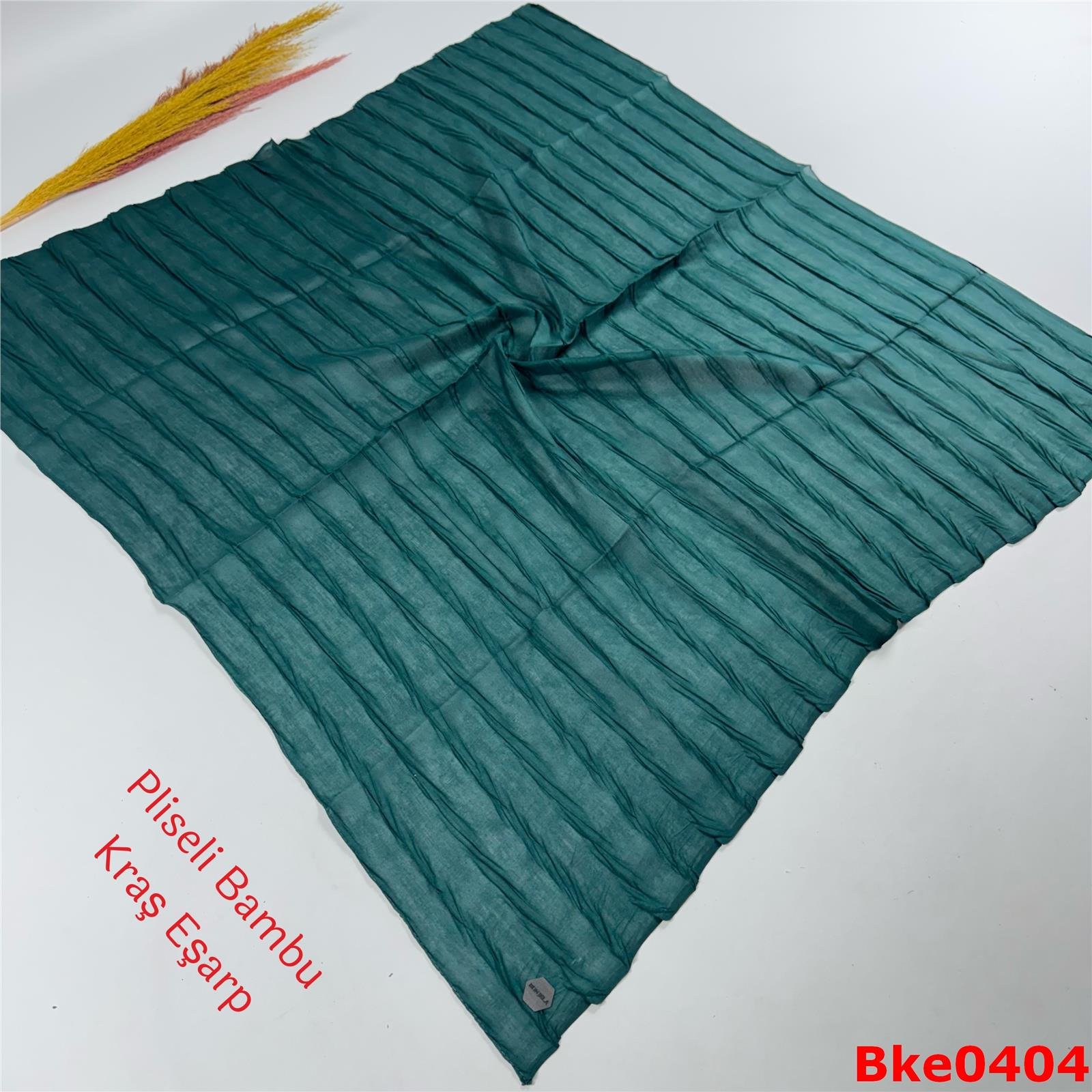 J-128 Pliseli Bambu Kraş Eşarp