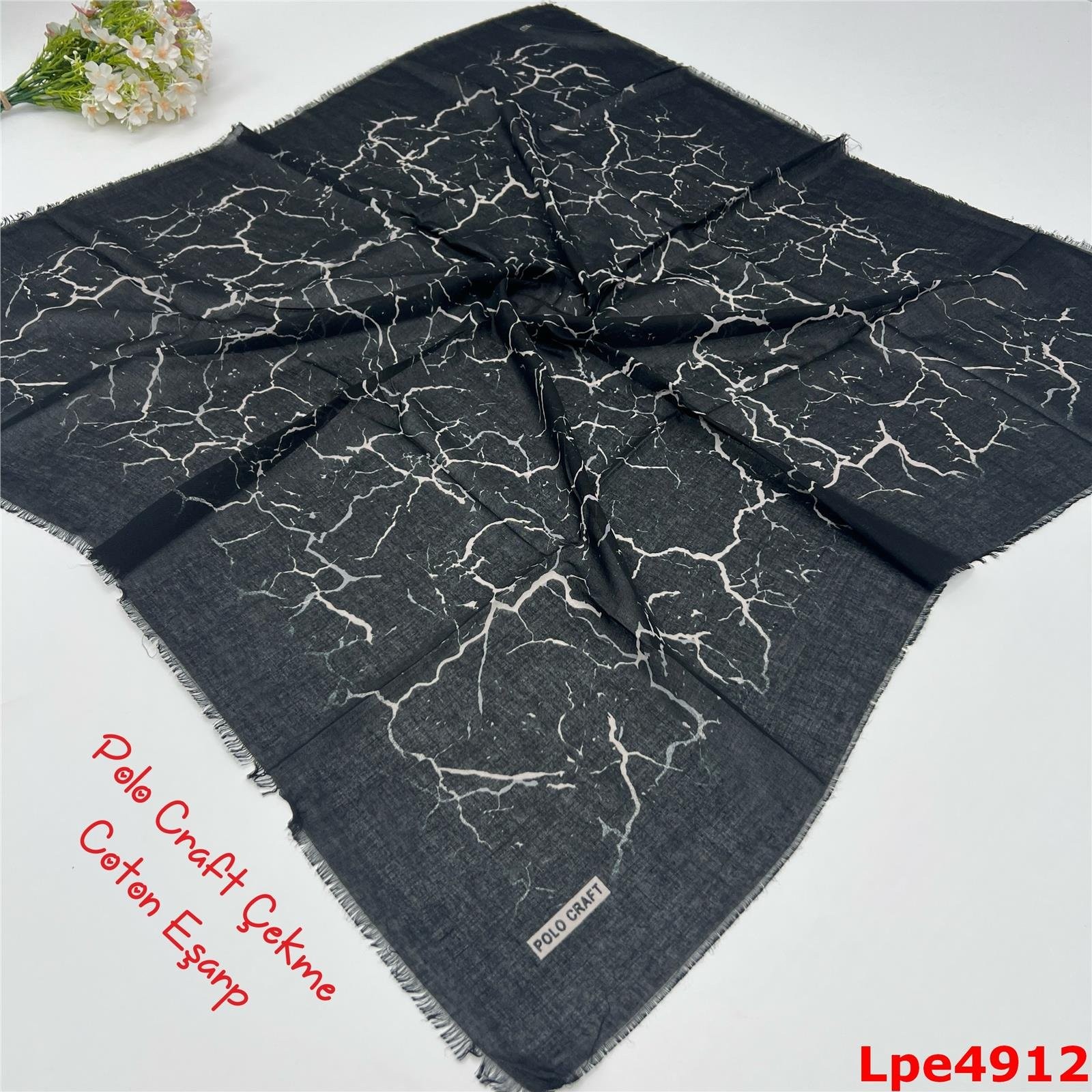N-065 Polo Craft Çekme Coton Eşarp