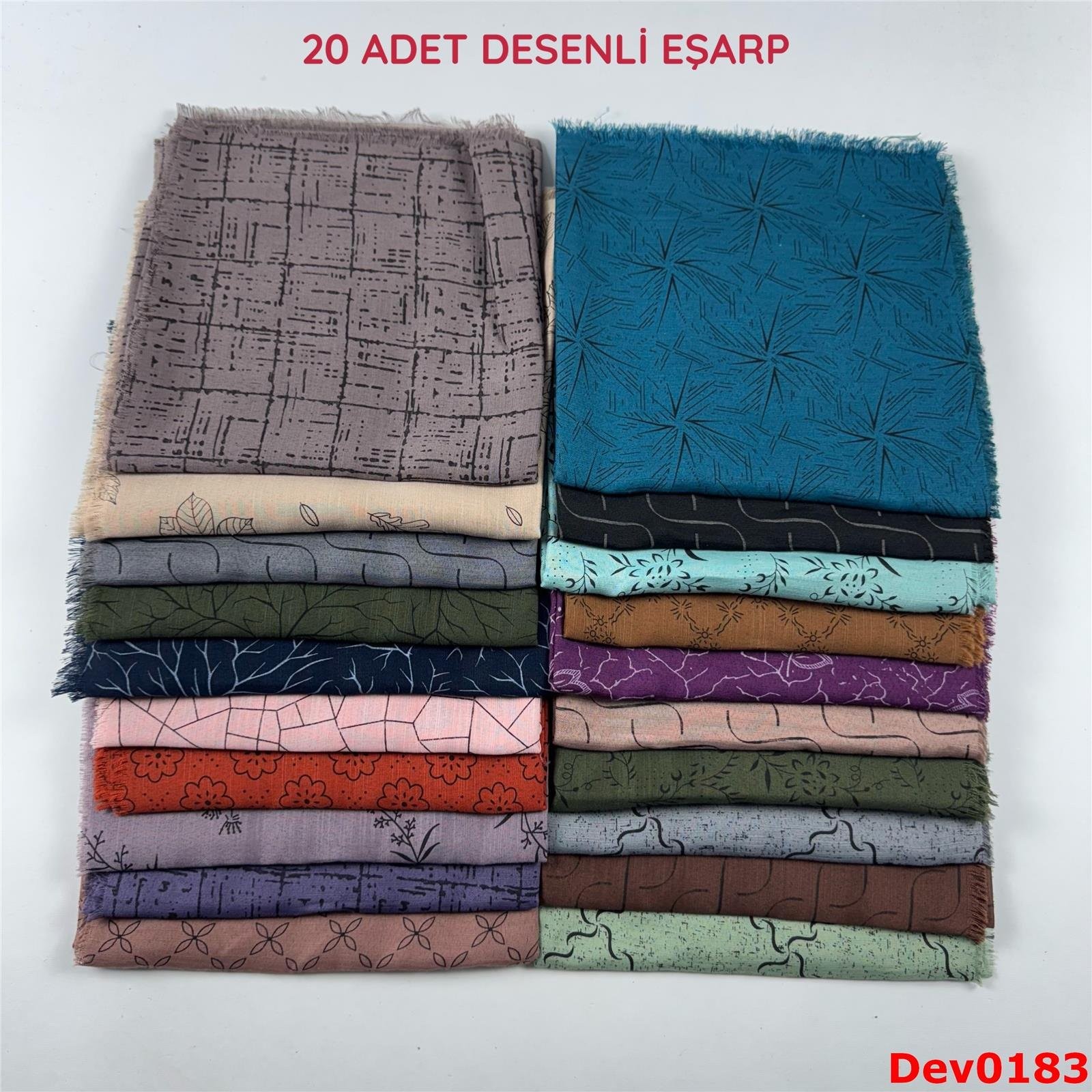 KAMPANYA.. 20 Adet Desenli Eşarp
