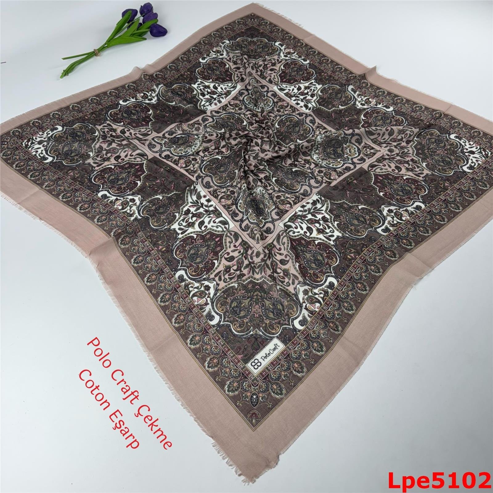 N-006 Polo Craft Çekme Coton Eşarp