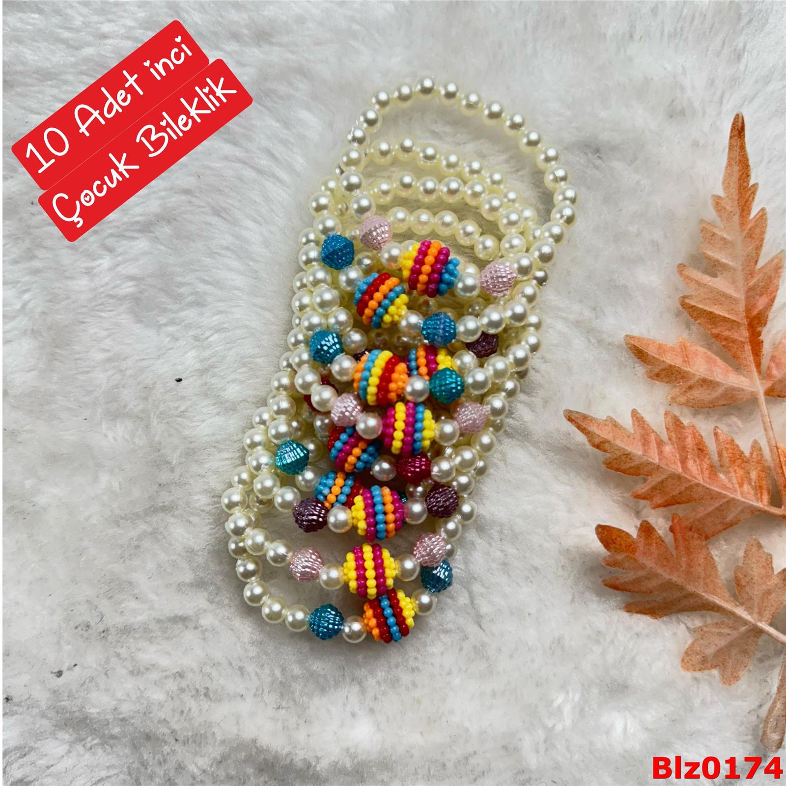 ZE-072 10 Adet İnci Esnek Renkli Bileklik