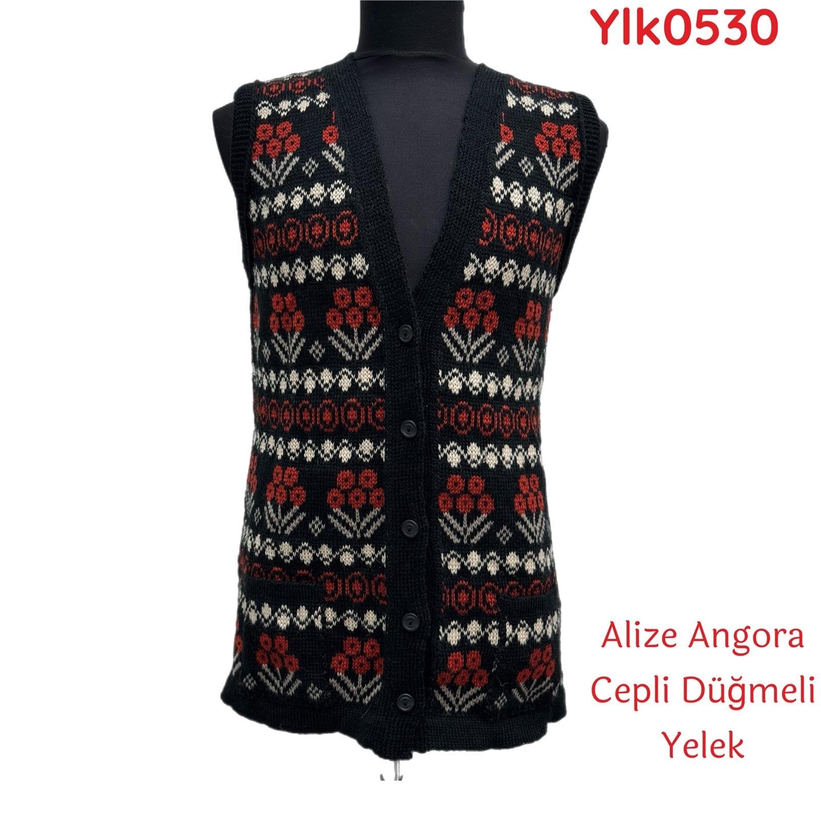 ZY-001 Alize Angora Cepli Düğmeli Yelek