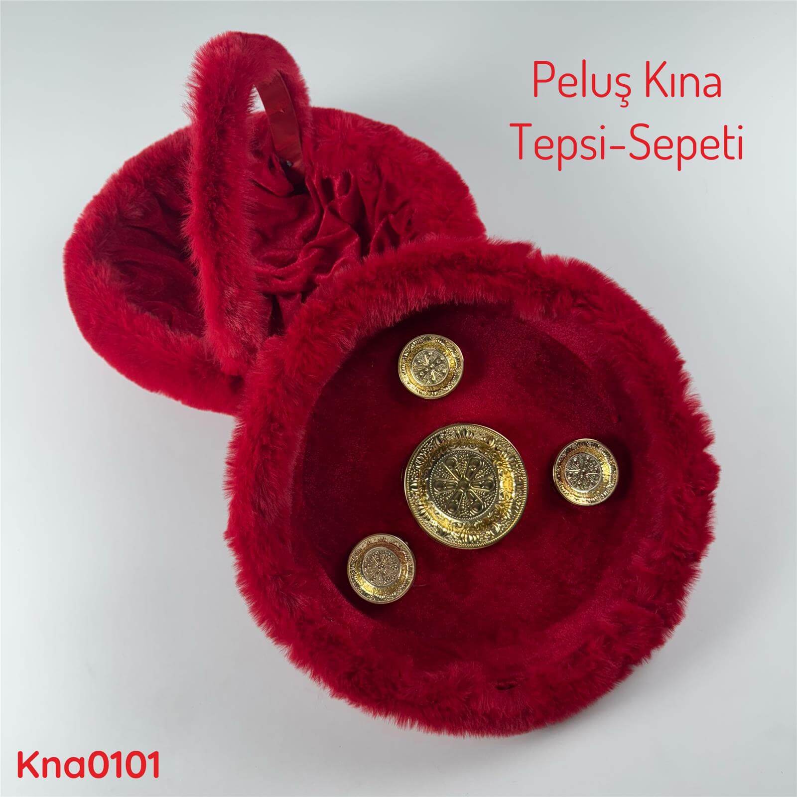 ZV-057 Peluş Kına Tepsi&Sepeti