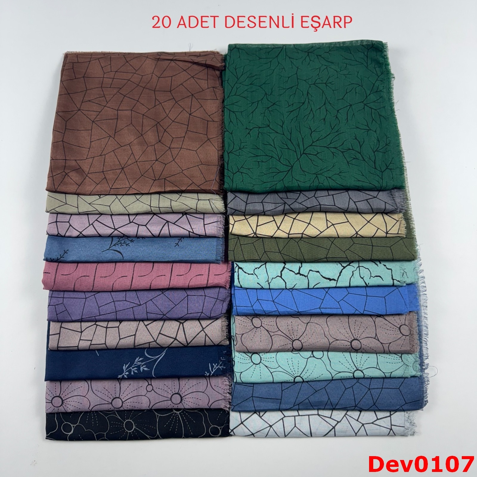KAMPANYA.. 20 Adet Desenli Eşarp