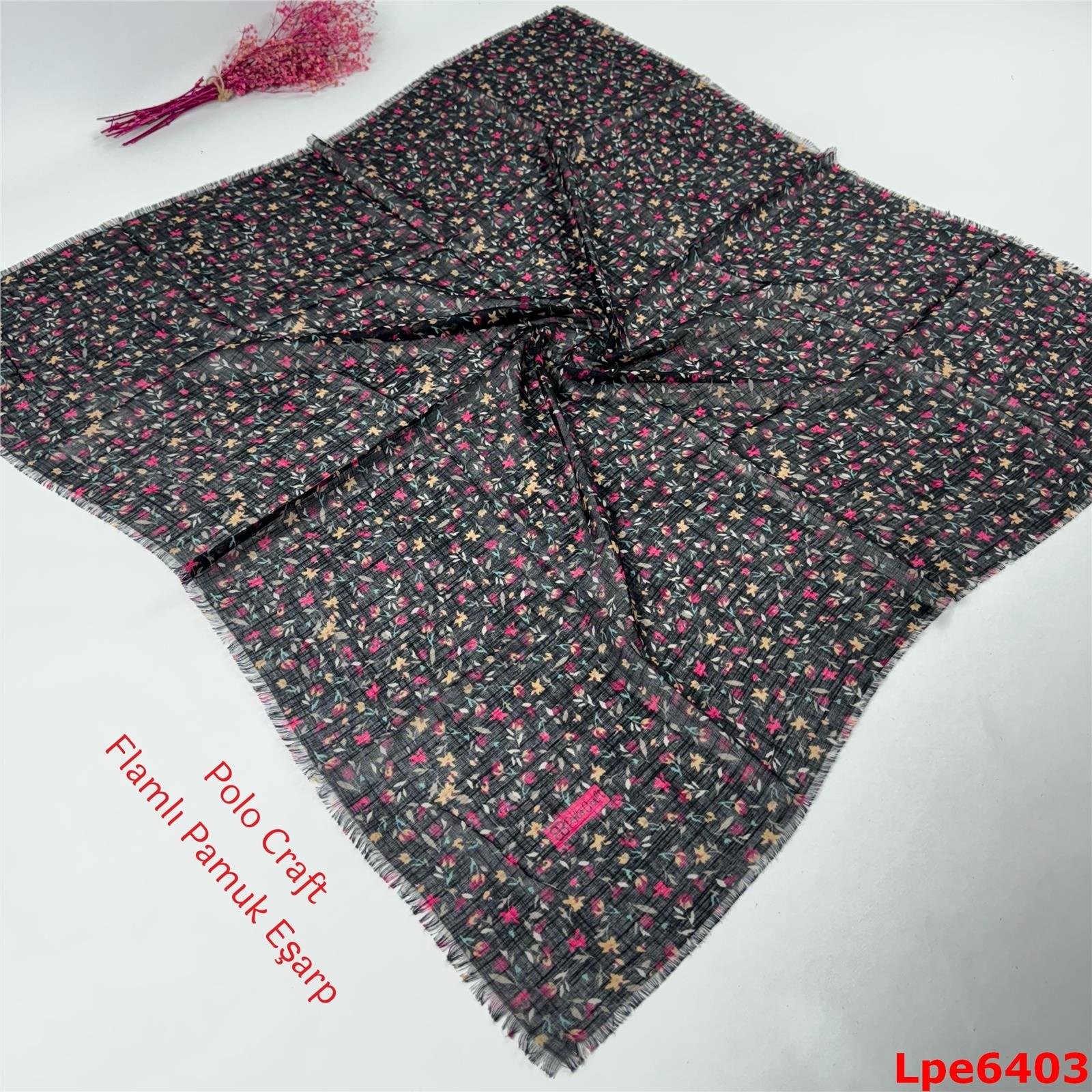 O-043  Polo Craft Flamlı Pamuk Eşarp