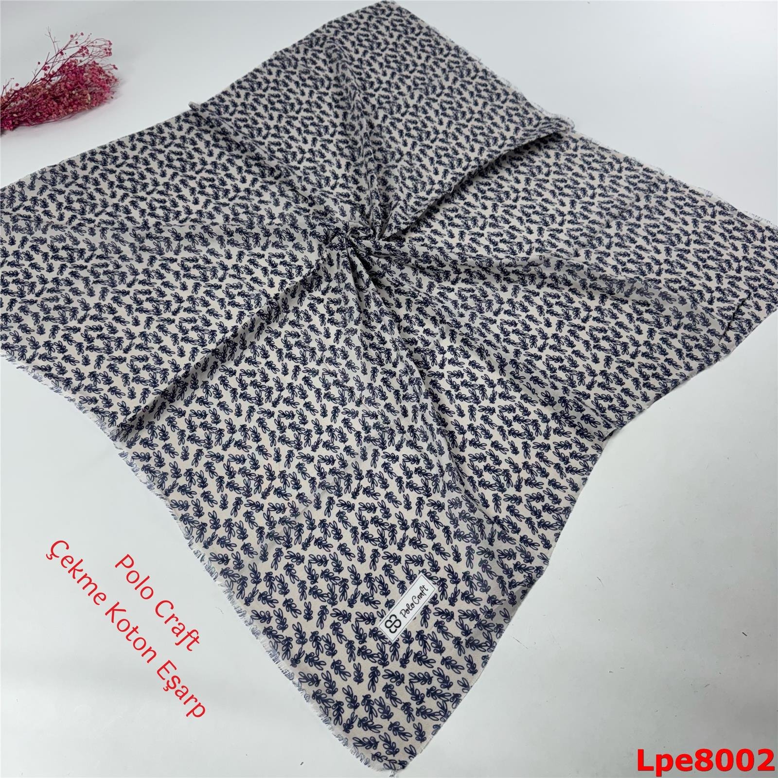 N-066 Polo Craft Çekme Coton Eşarp