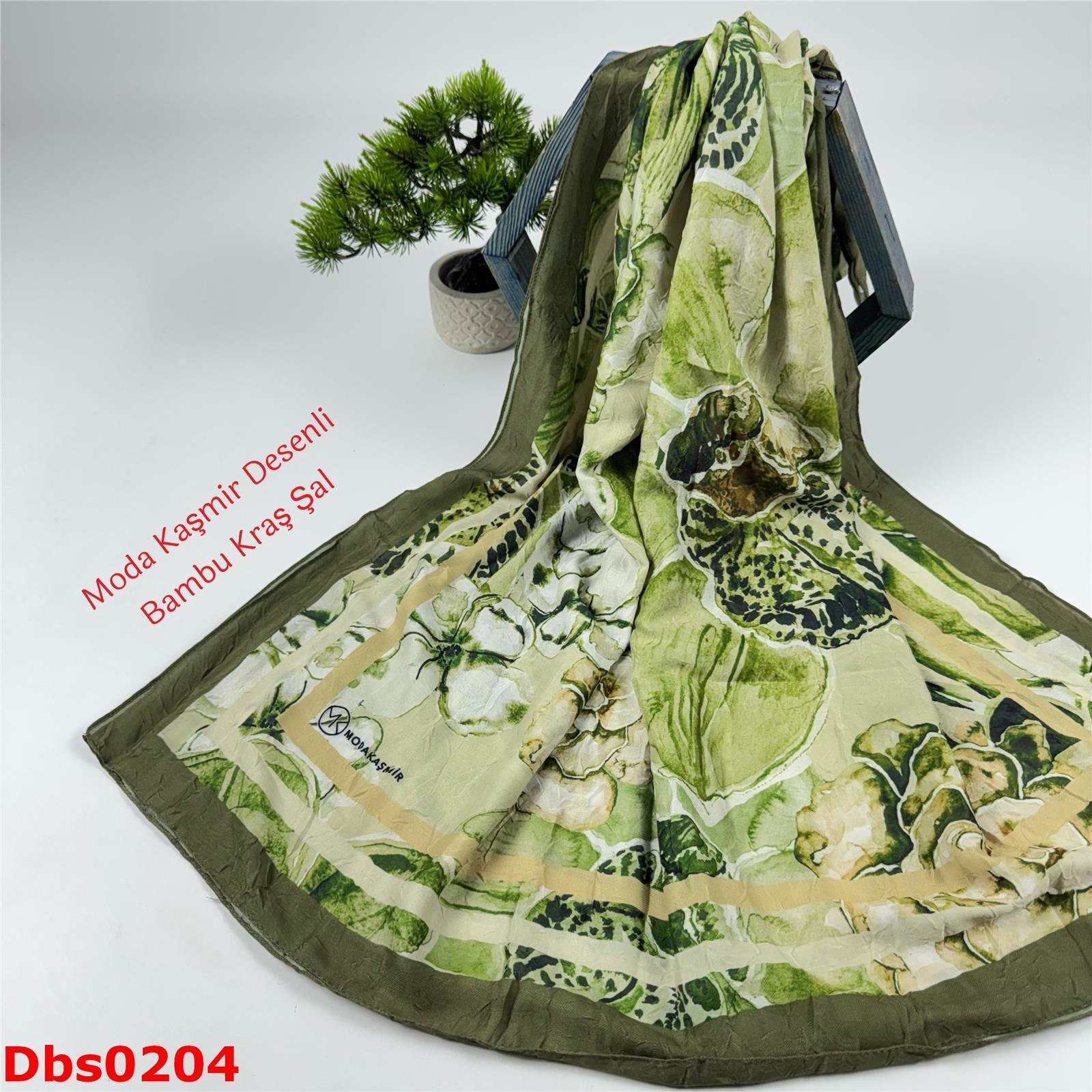 K-142 Moda Kaşmir Desenli Bambu Kraş Şal