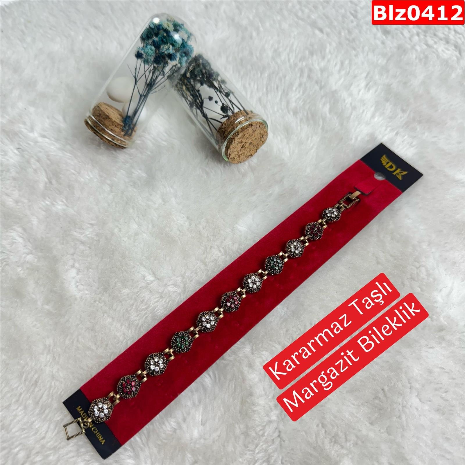 ZD-126 Kararmaz Taşlı Margazit Bileklik