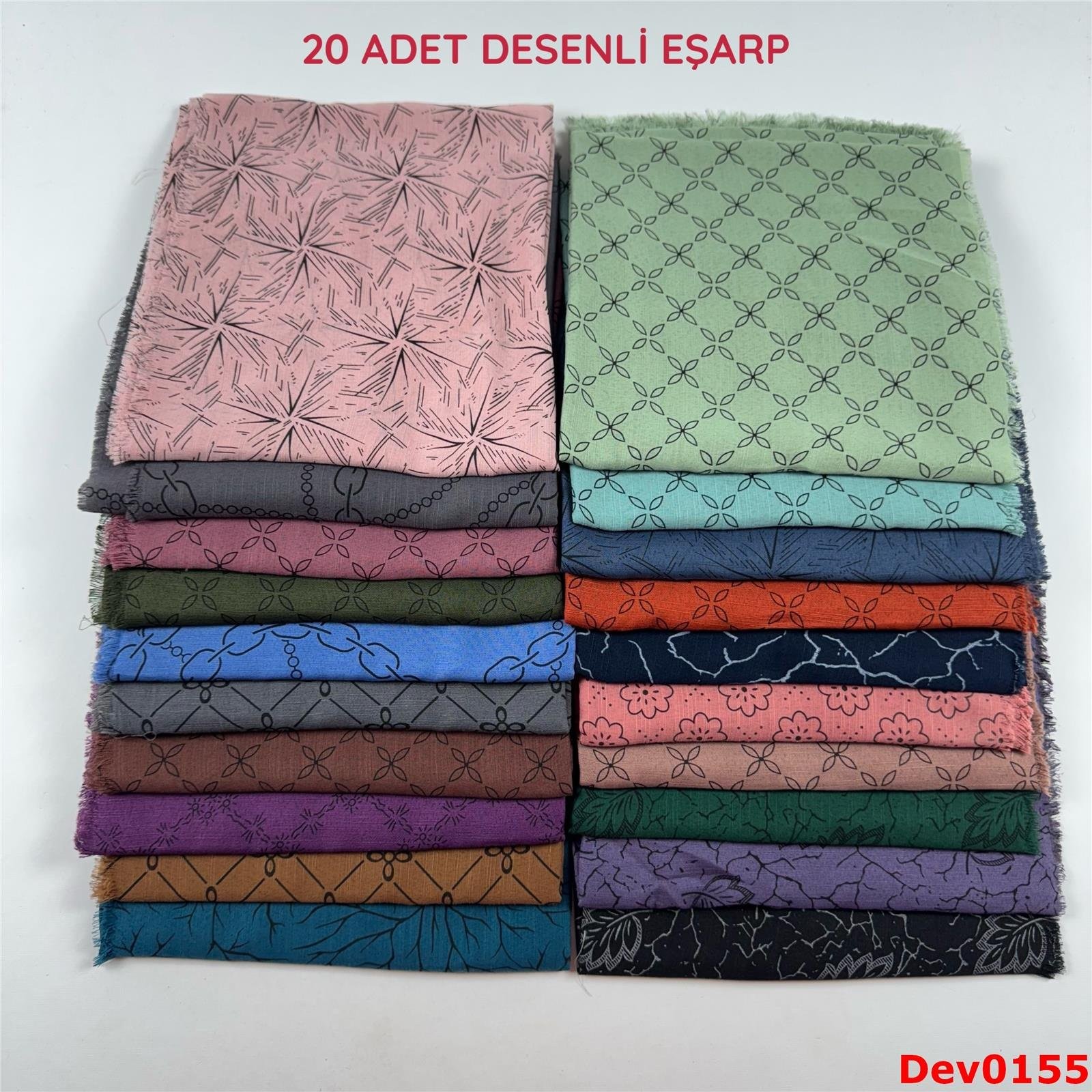 KAMPANYA.. 20 Adet Desenli Eşarp