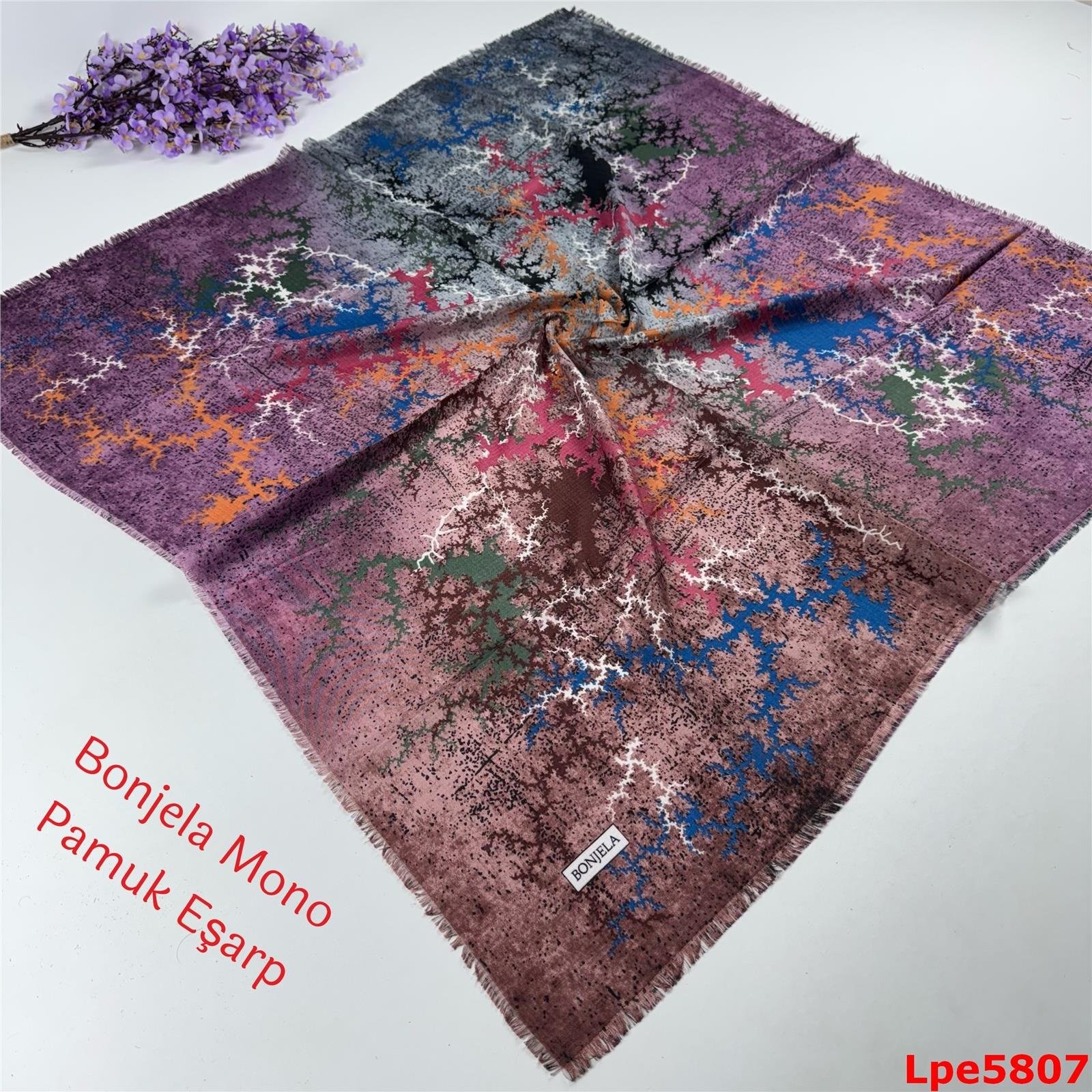 O-042 Bonjela Mono Pamuk Eşarp