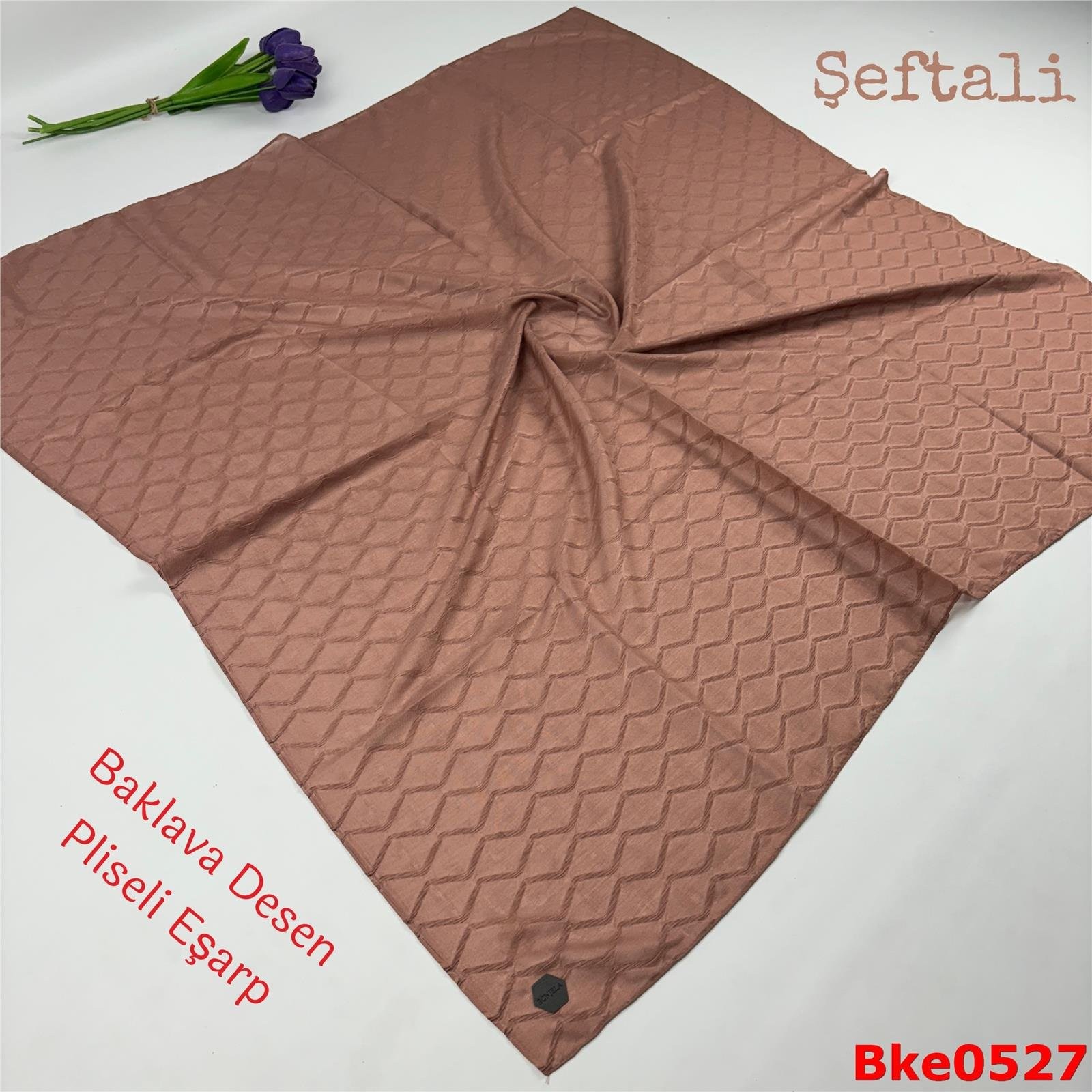 UC-069 Bonjela Baklava Desen Pliseli Eşarp