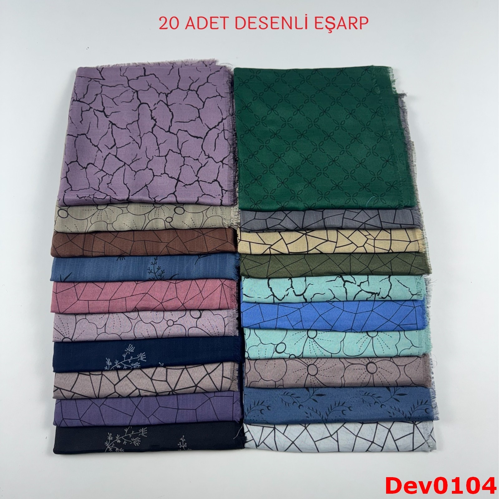 KAMPANYA.. 20 Adet Desenli Eşarp