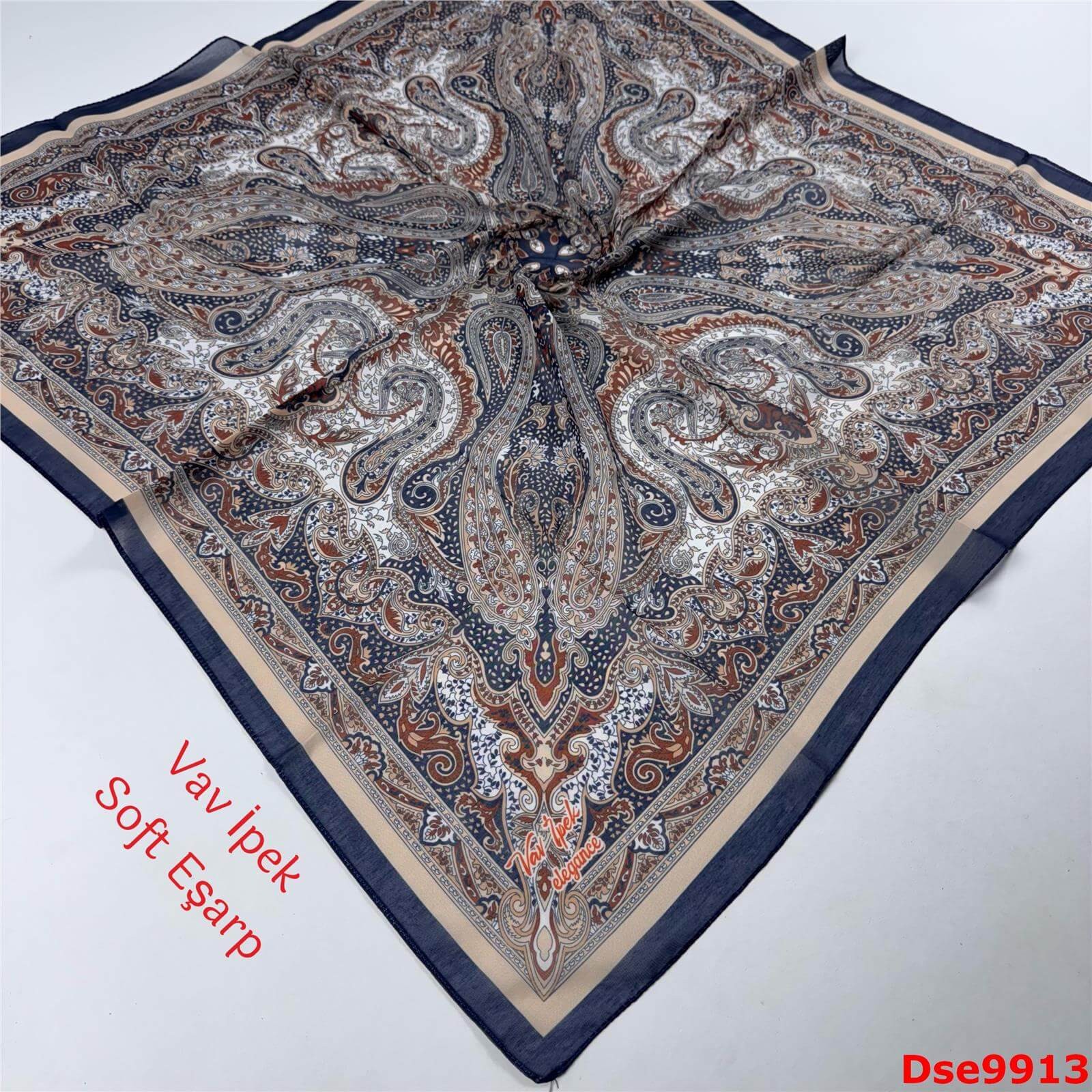 P-129 Vav İpek Soft Eşarp