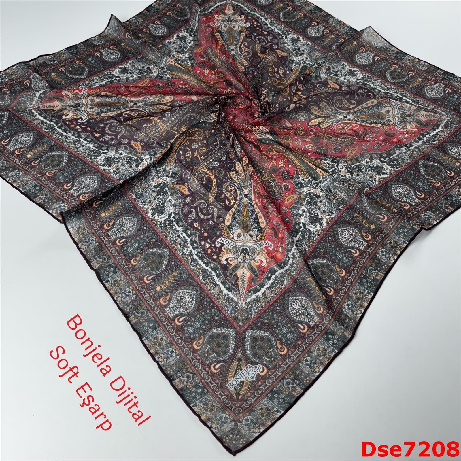 S-064 Bonjela Dijital Soft Eşarp
