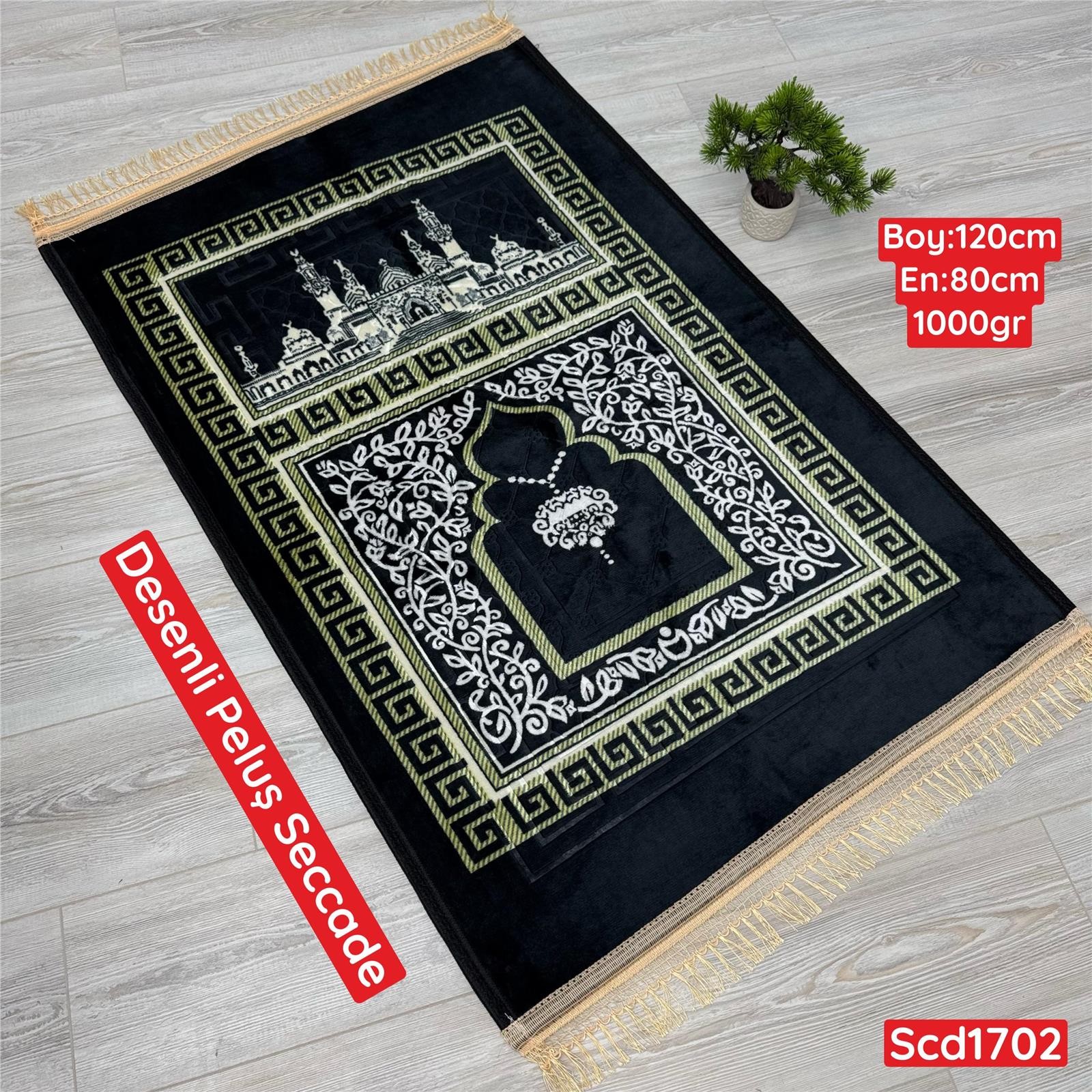 ZV-380 Desenli Peluş Seccade