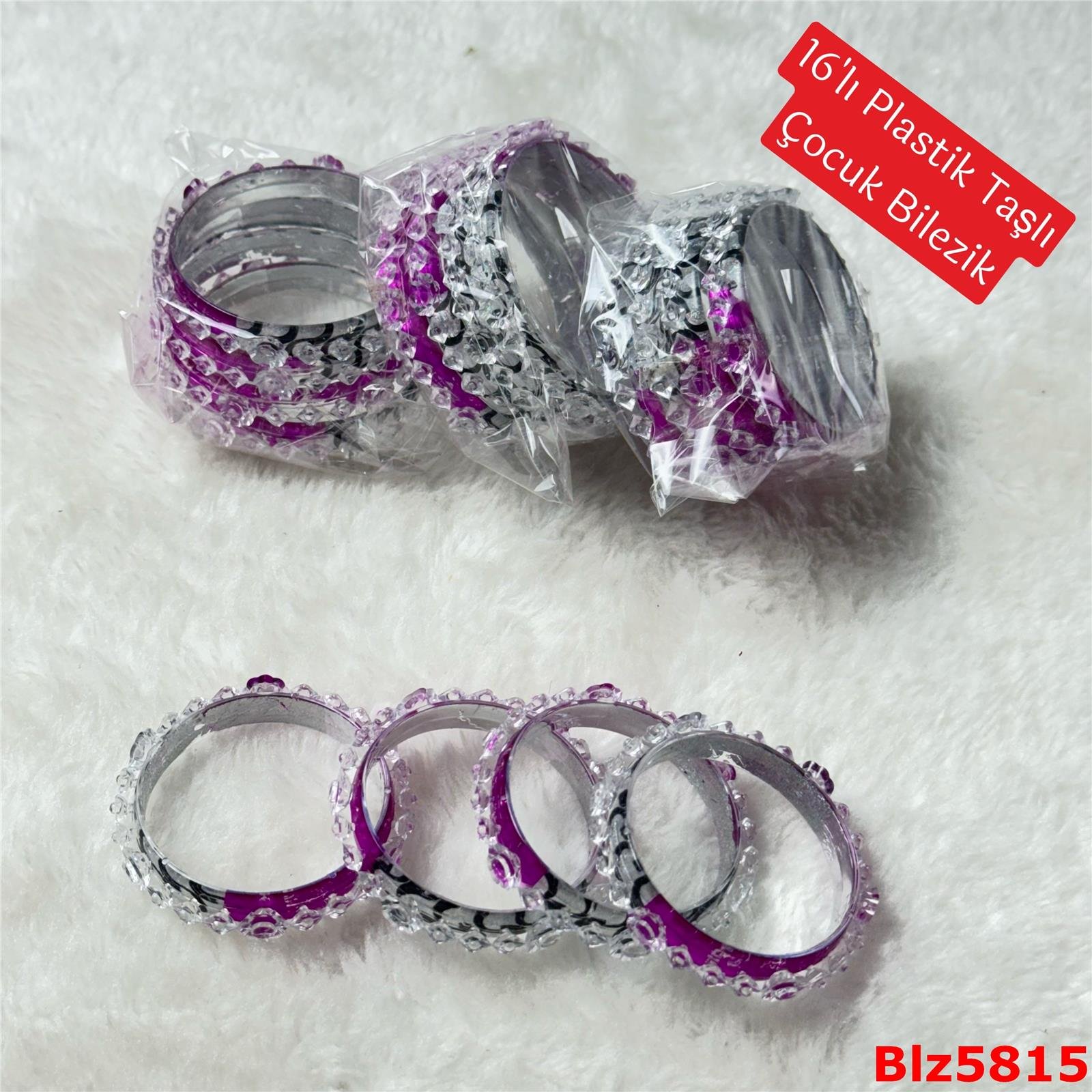 ZV-483 16'lı Plastik Taşlı Çocuk Bilezik