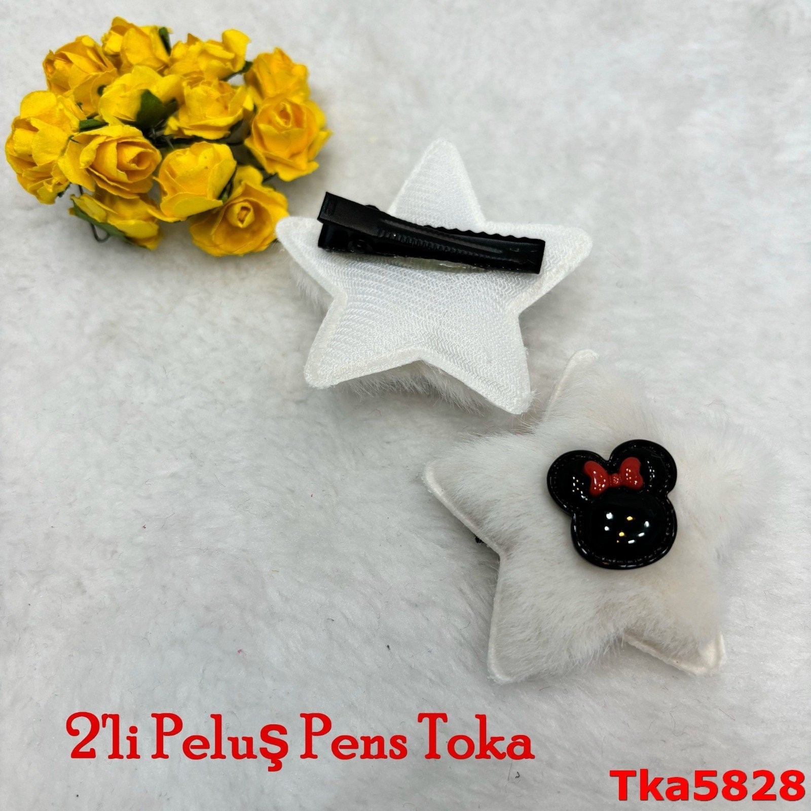 L-337 2'li Peluş Pens Toka