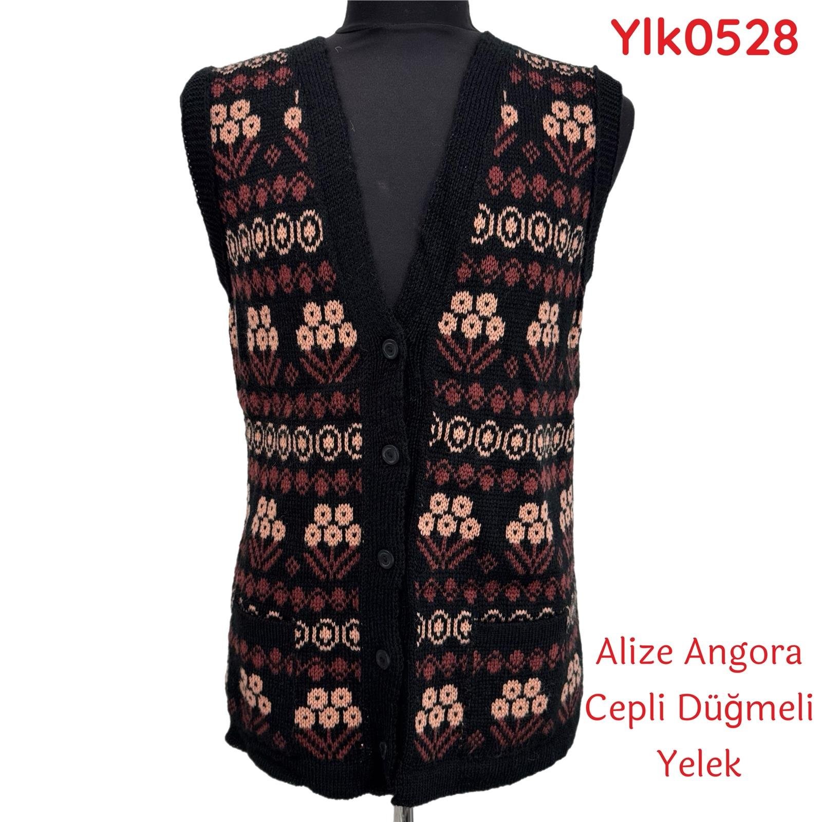 U-409 Alize Angora Cepli Düğmeli Yelek