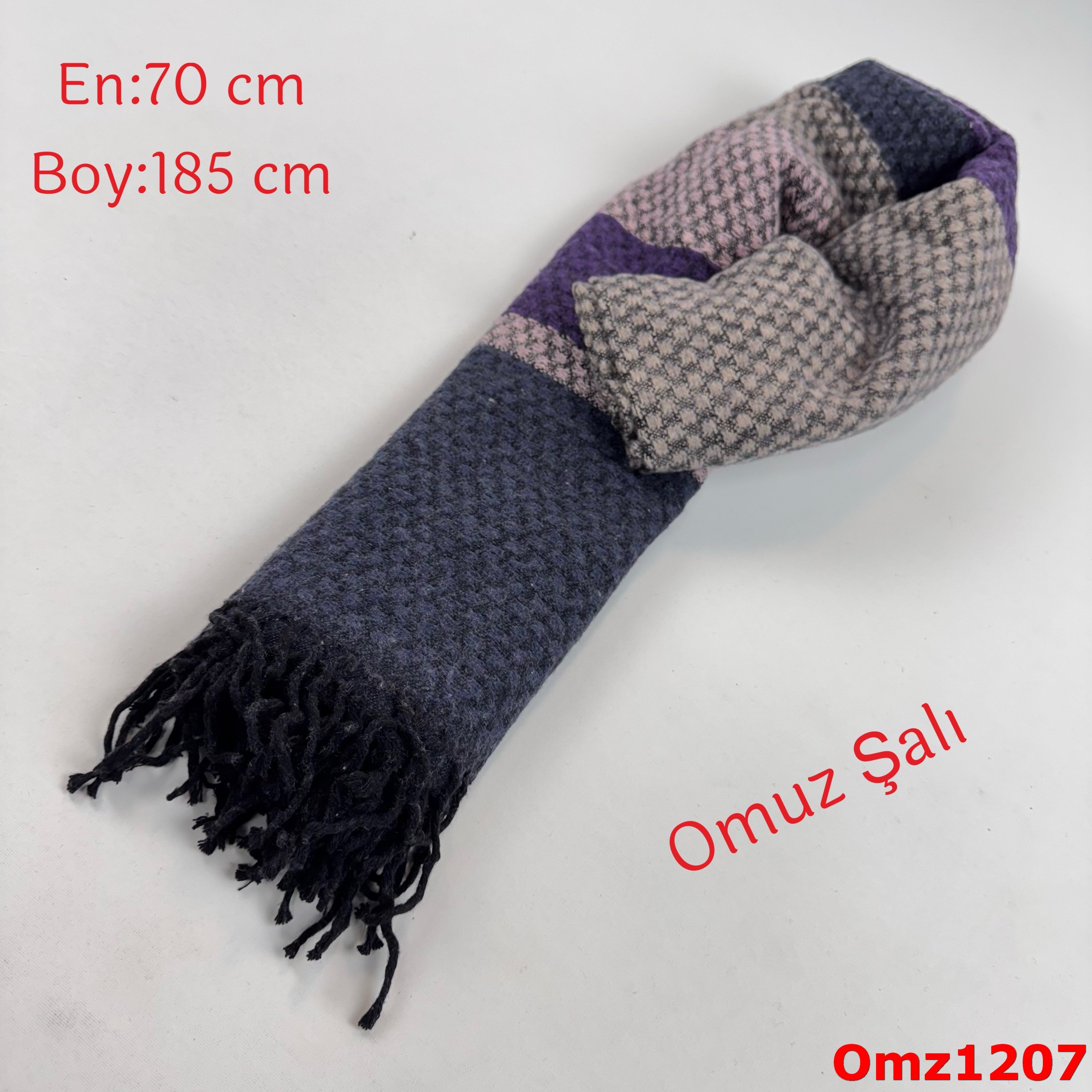 ZY-070 Düz Balıksırtı Omuz Şalı