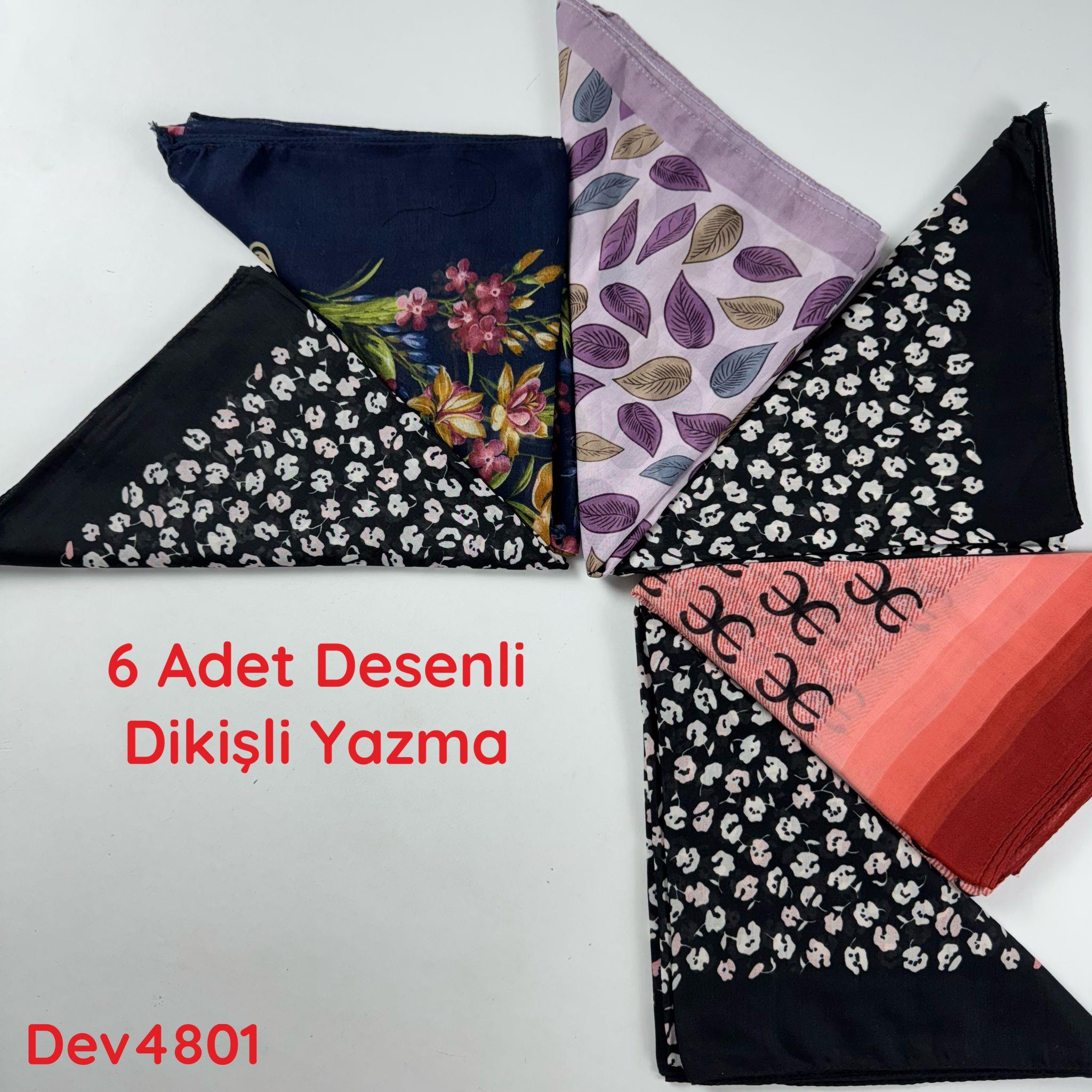 KAMPANYA 6 Adet Desenli Dikişli Yazma
