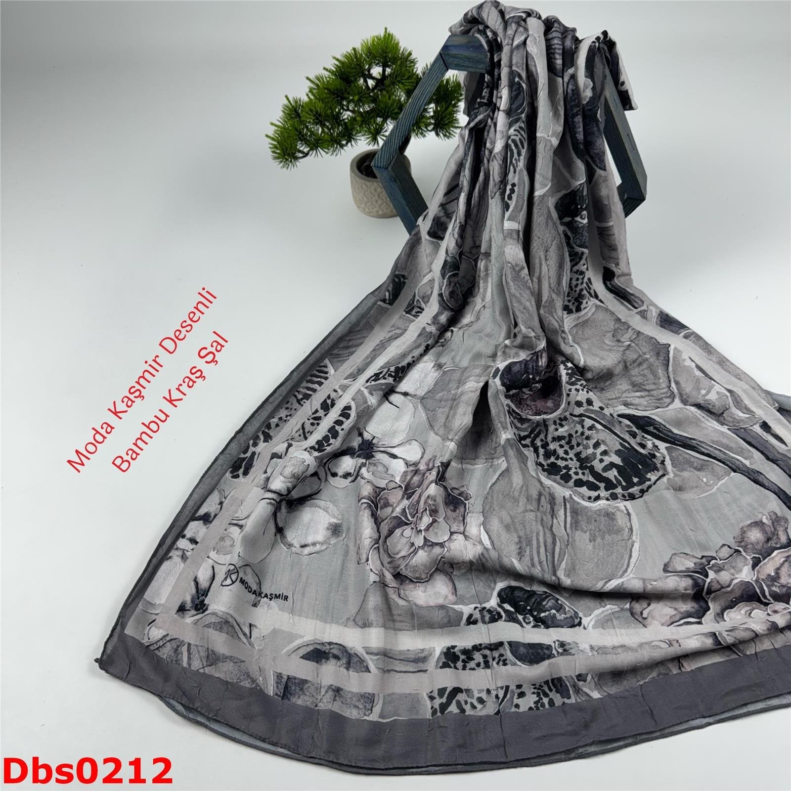 K-150 Moda Kaşmir Desenli Bambu Kraş Şal