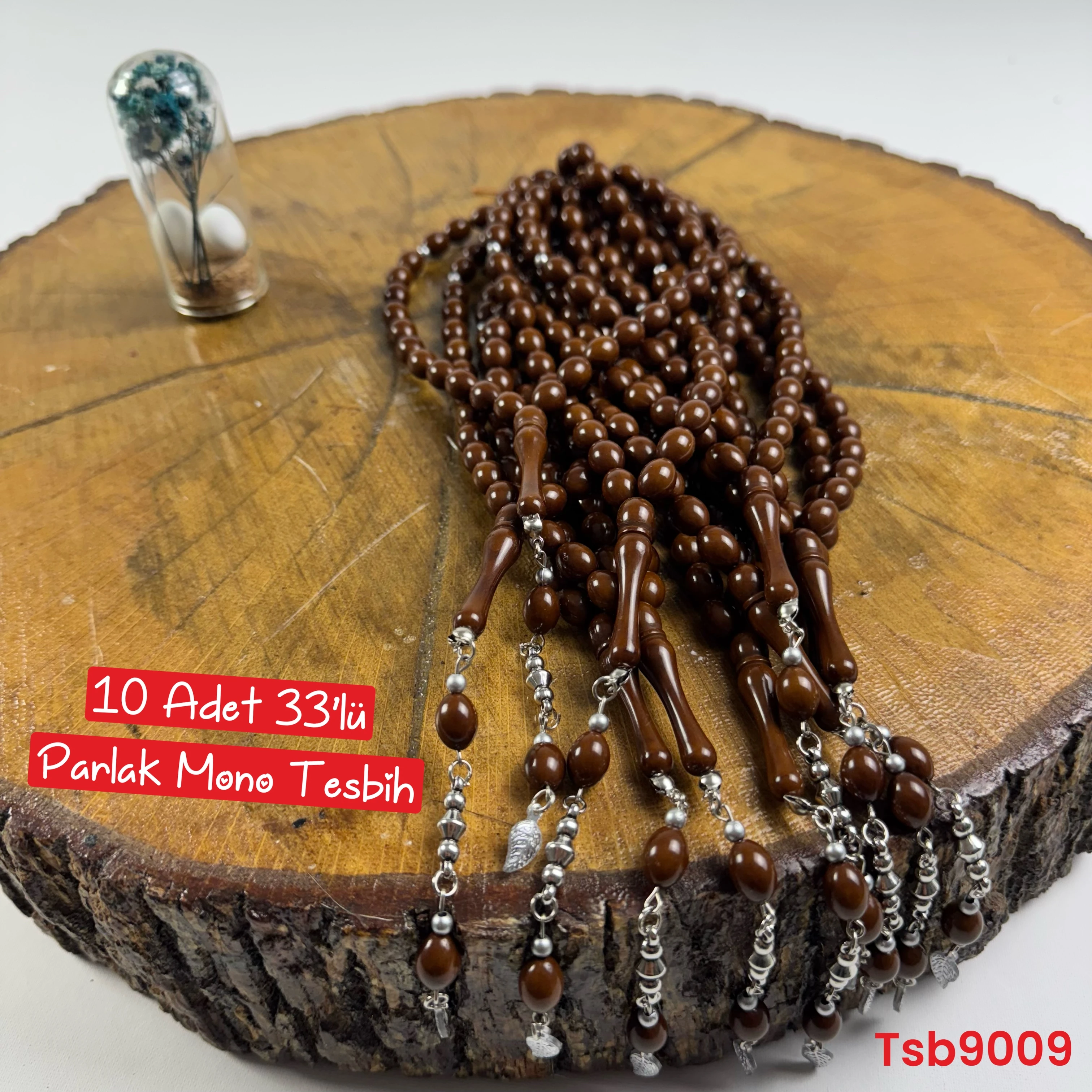 ZZ-258  33'lü Parlak Mono Tesbih (10 ADET)