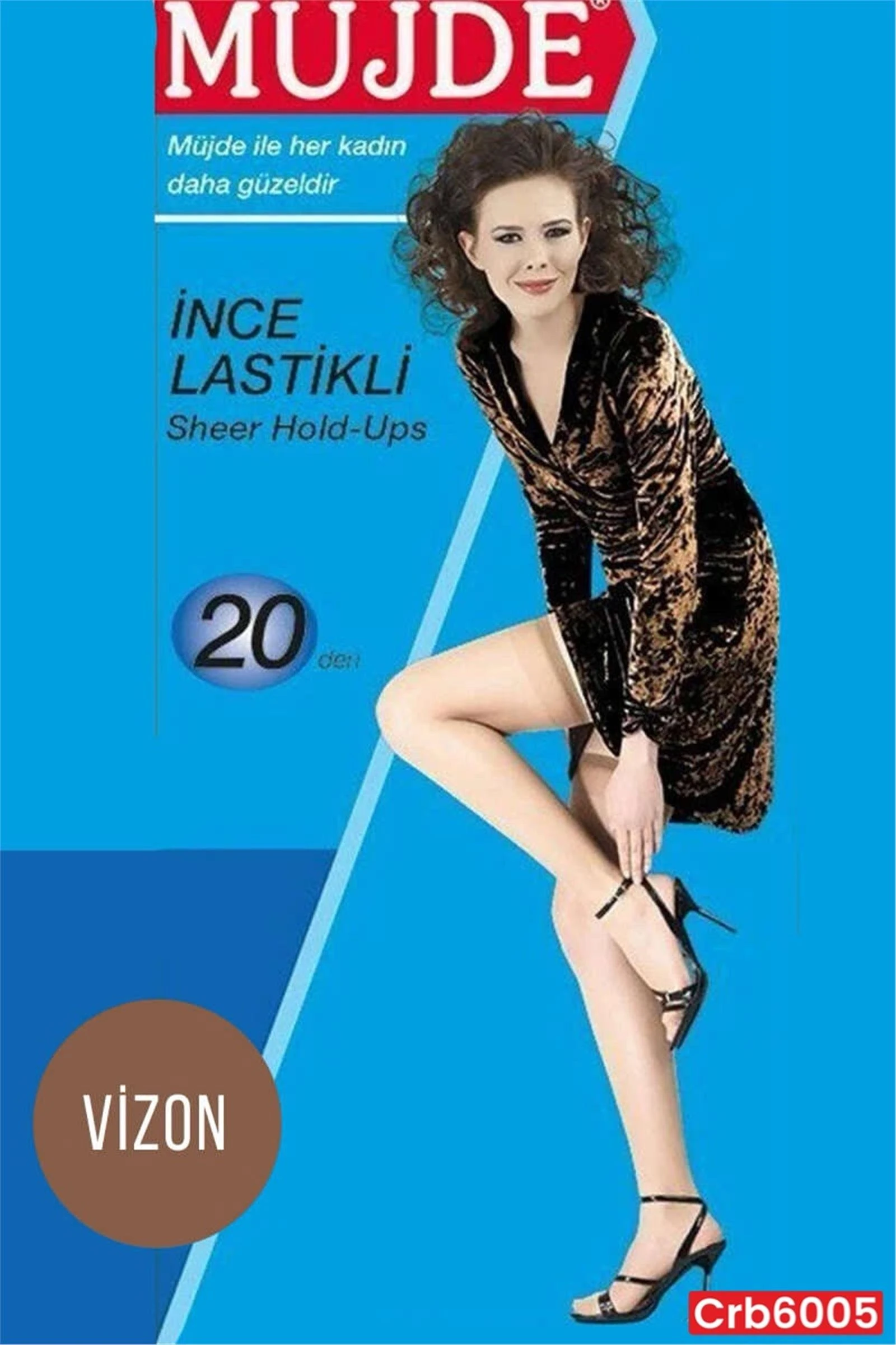 ZN-055 Müjde Lastikli Çorap (20 Denye) 87 Vizon