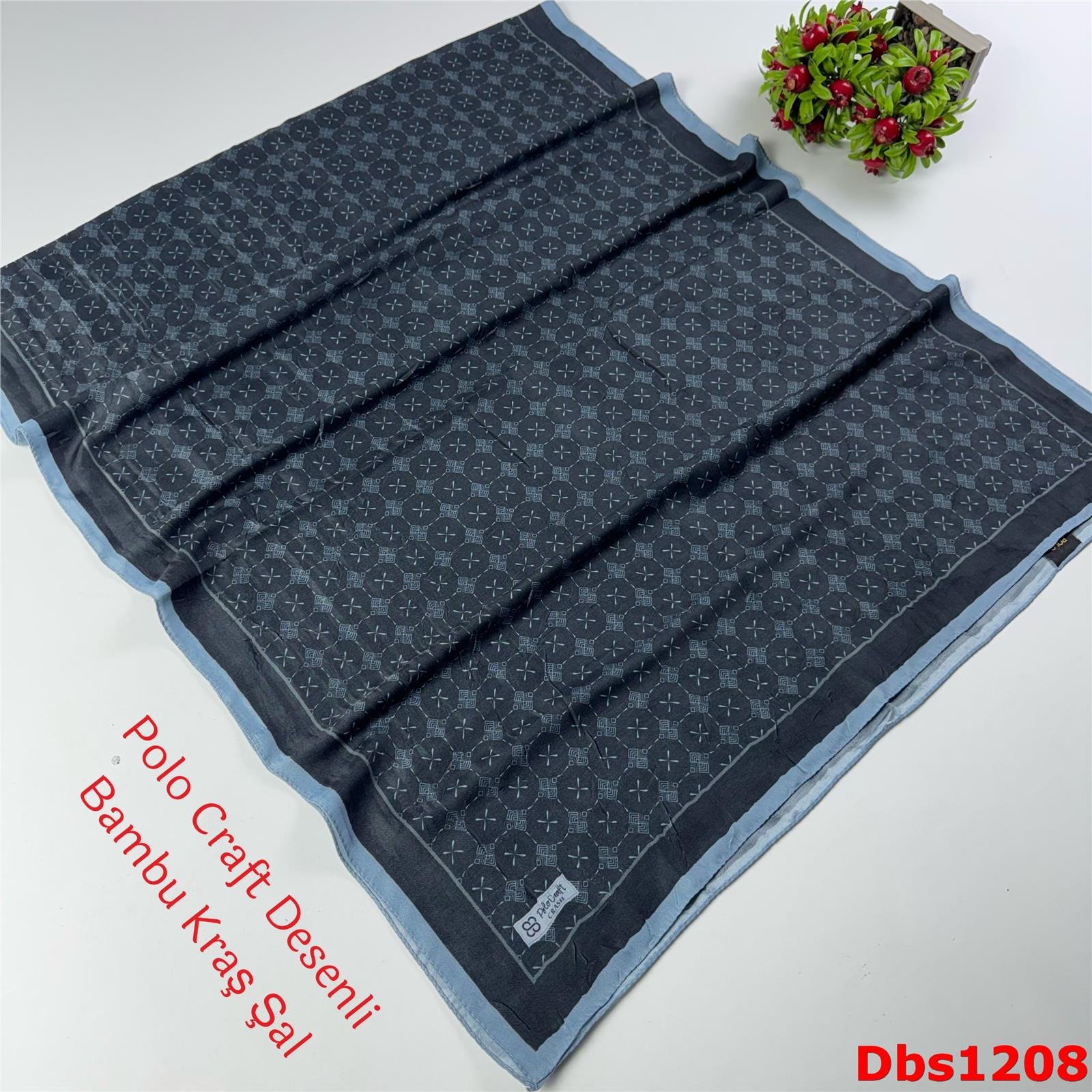 ZA-021 Polo Craft Desenli Bambu Kraş Şal