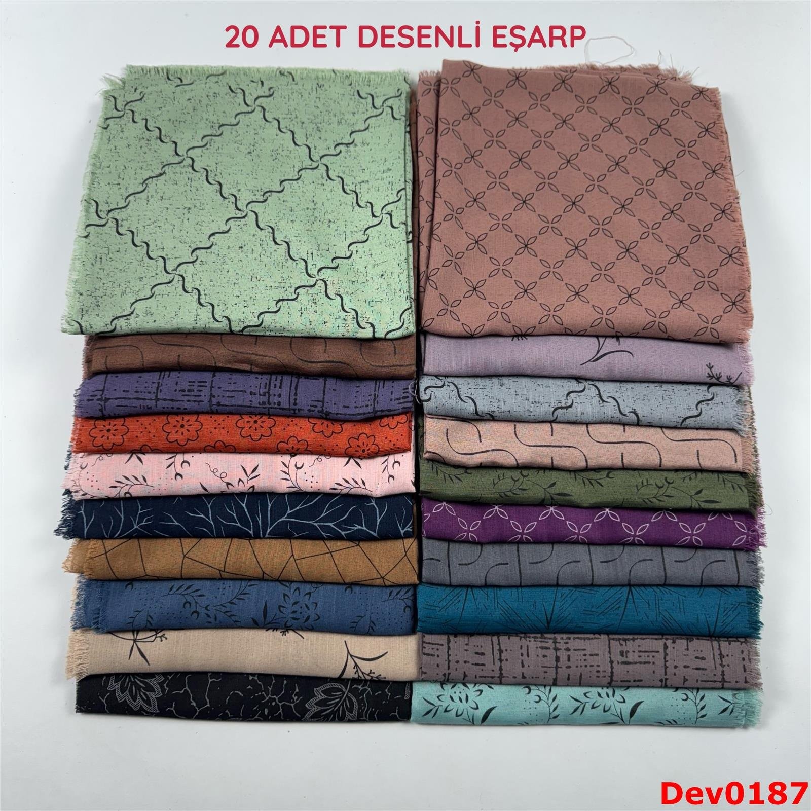 KAMPANYA.. 20 Adet Desenli Eşarp