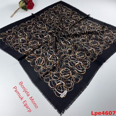 N-079 Bonjela Mono Pamuk Eşarp
