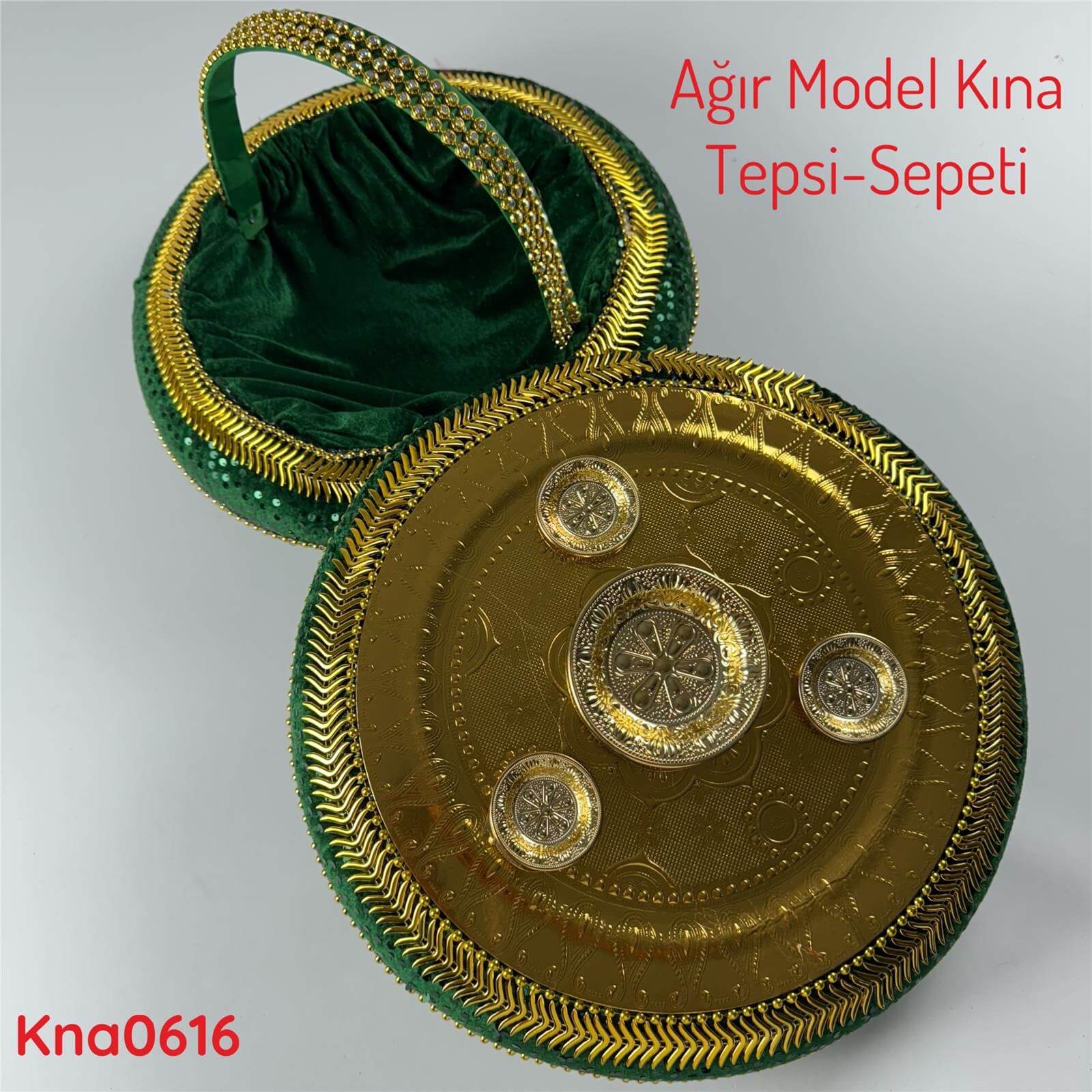 ZV-104 Ağır Model Kına Tepsi&Sepeti